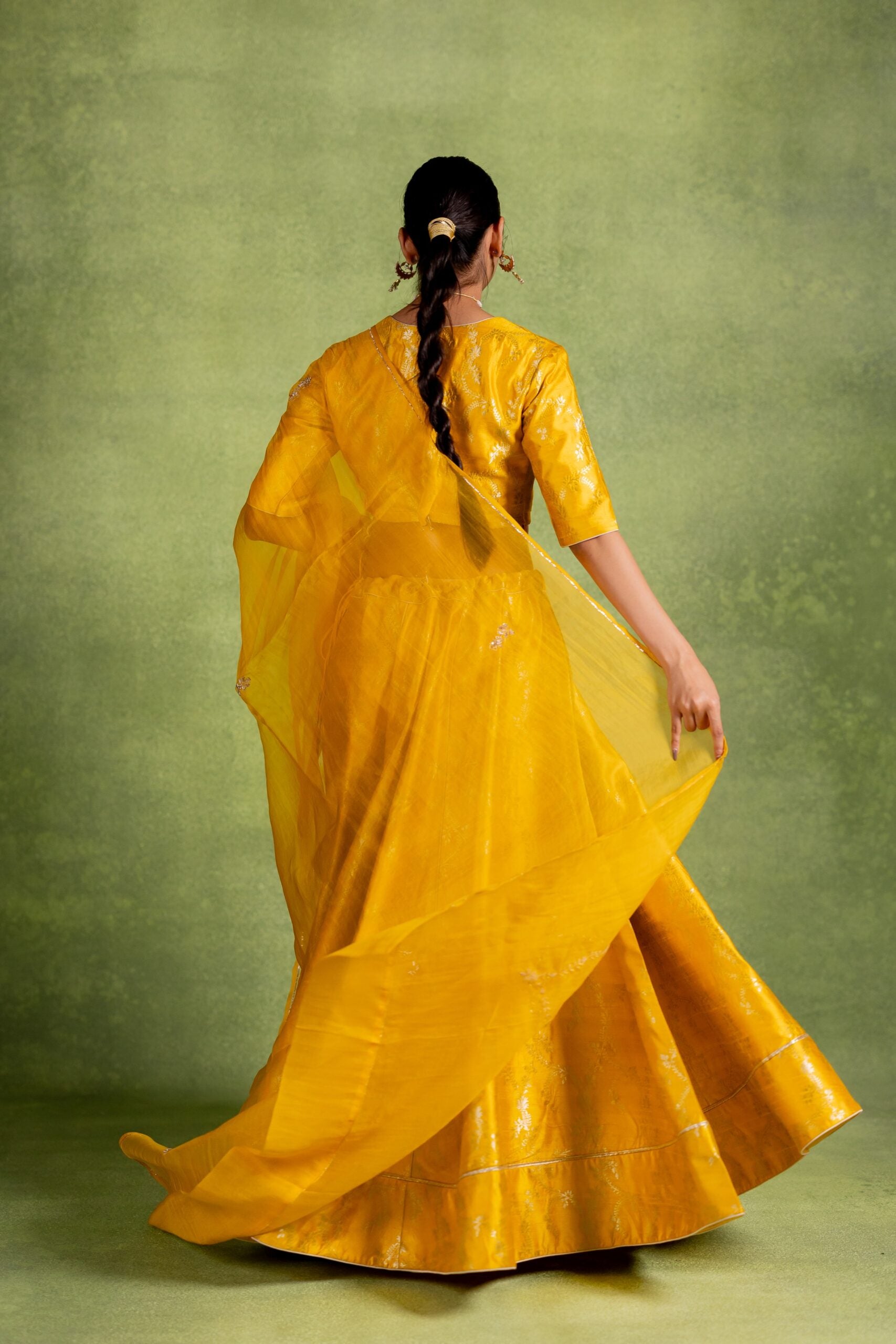 Banarasi Lehenga Set - Yellow