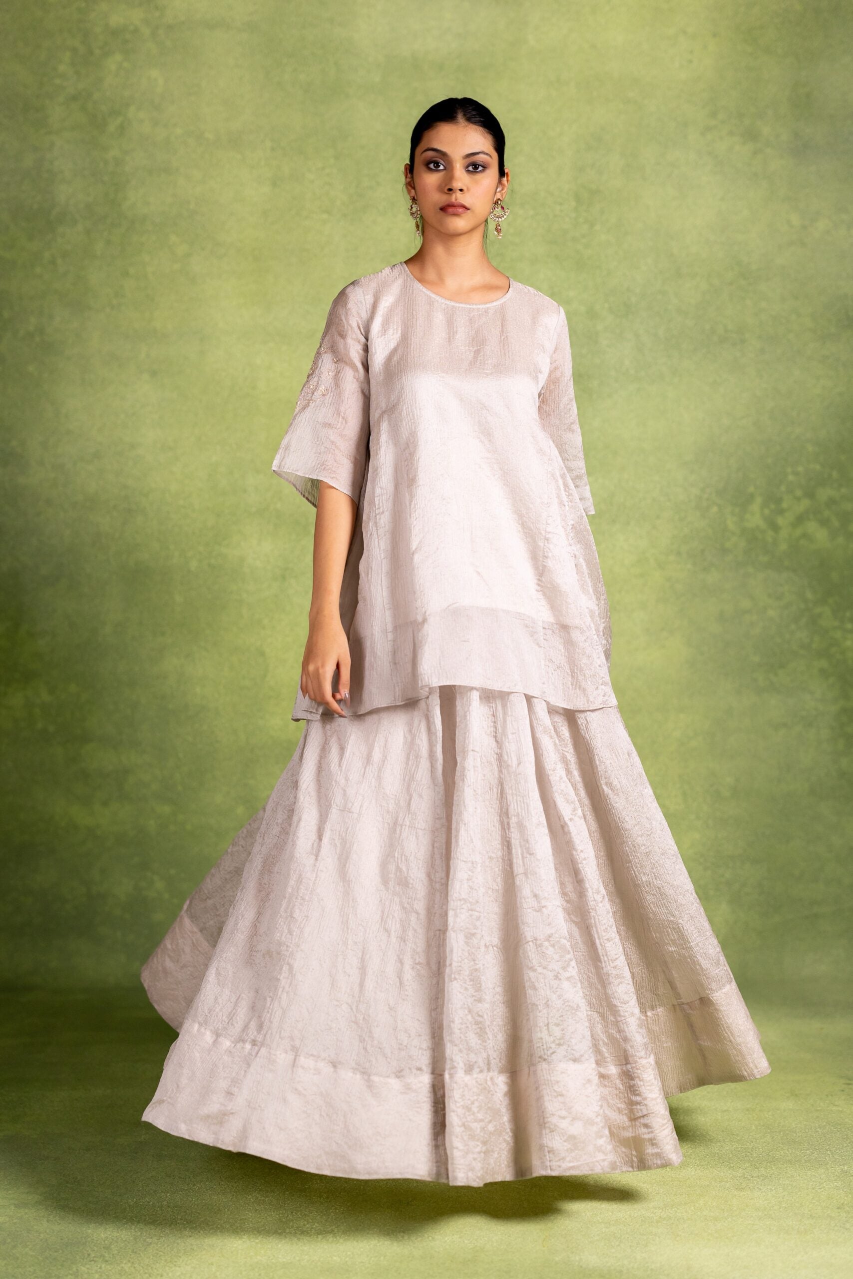 Taara Tissue Skirt - Silver