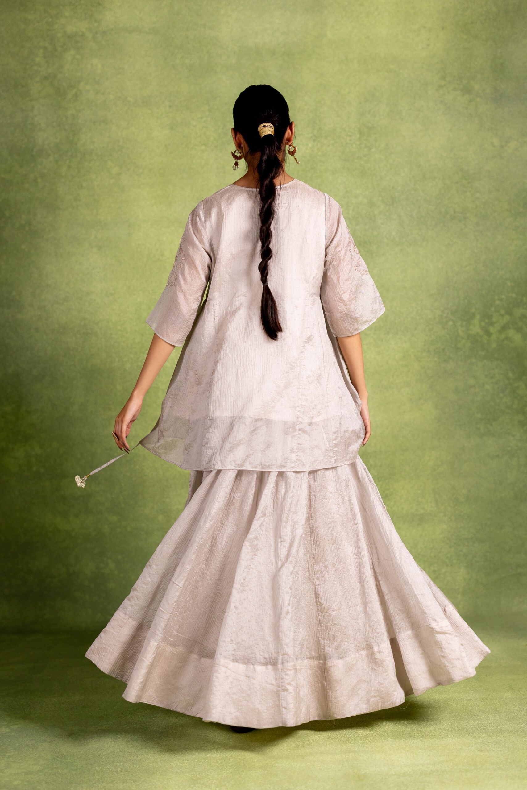 Taara Tissue Skirt - Silver
