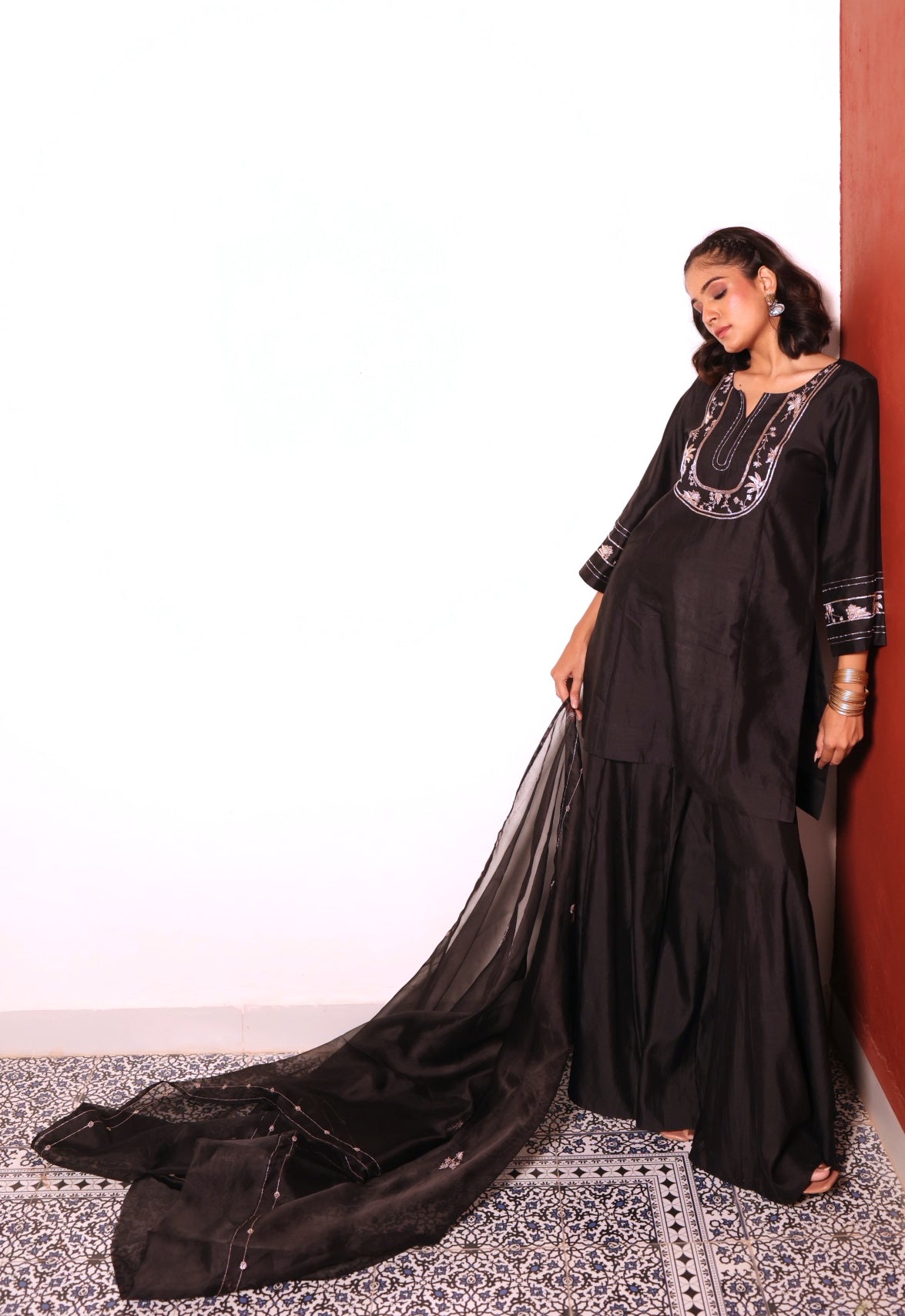 Organza silk dupatta