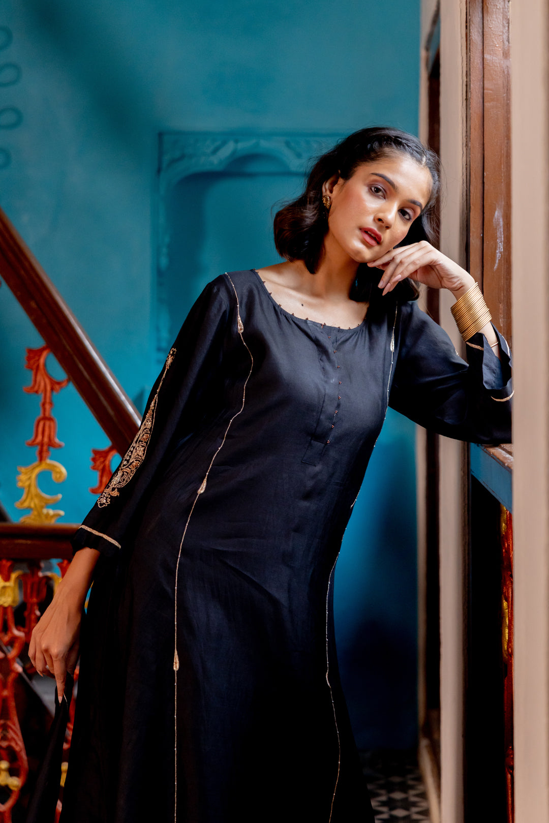 Paisely kali kurta set