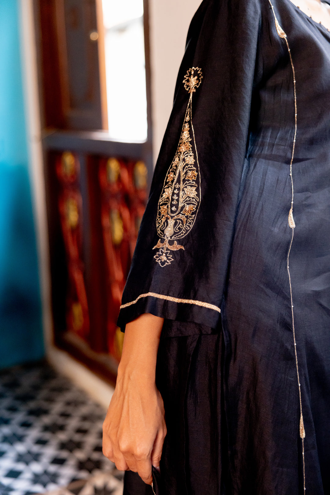 Paisely kali kurta set