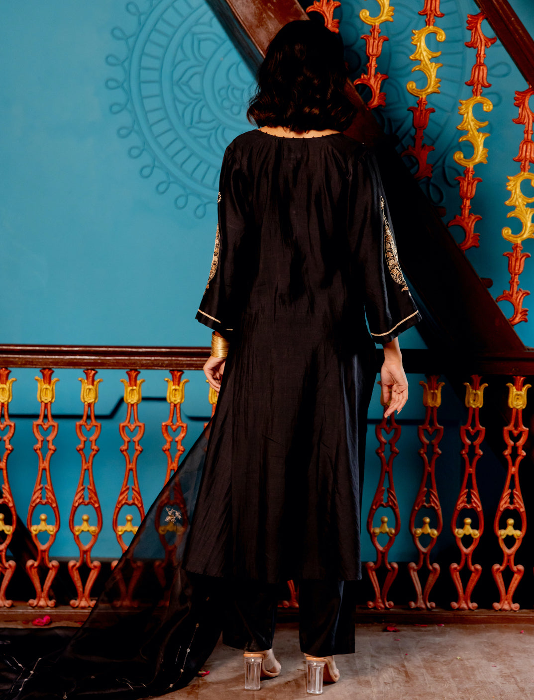 Paisely kali kurta set