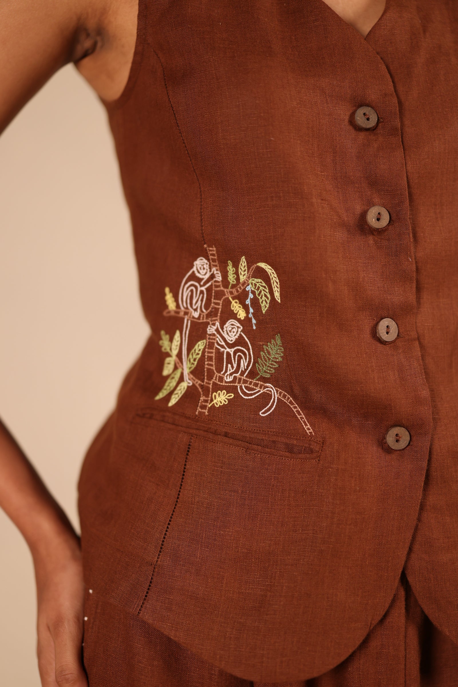 Linen Bagh Vest