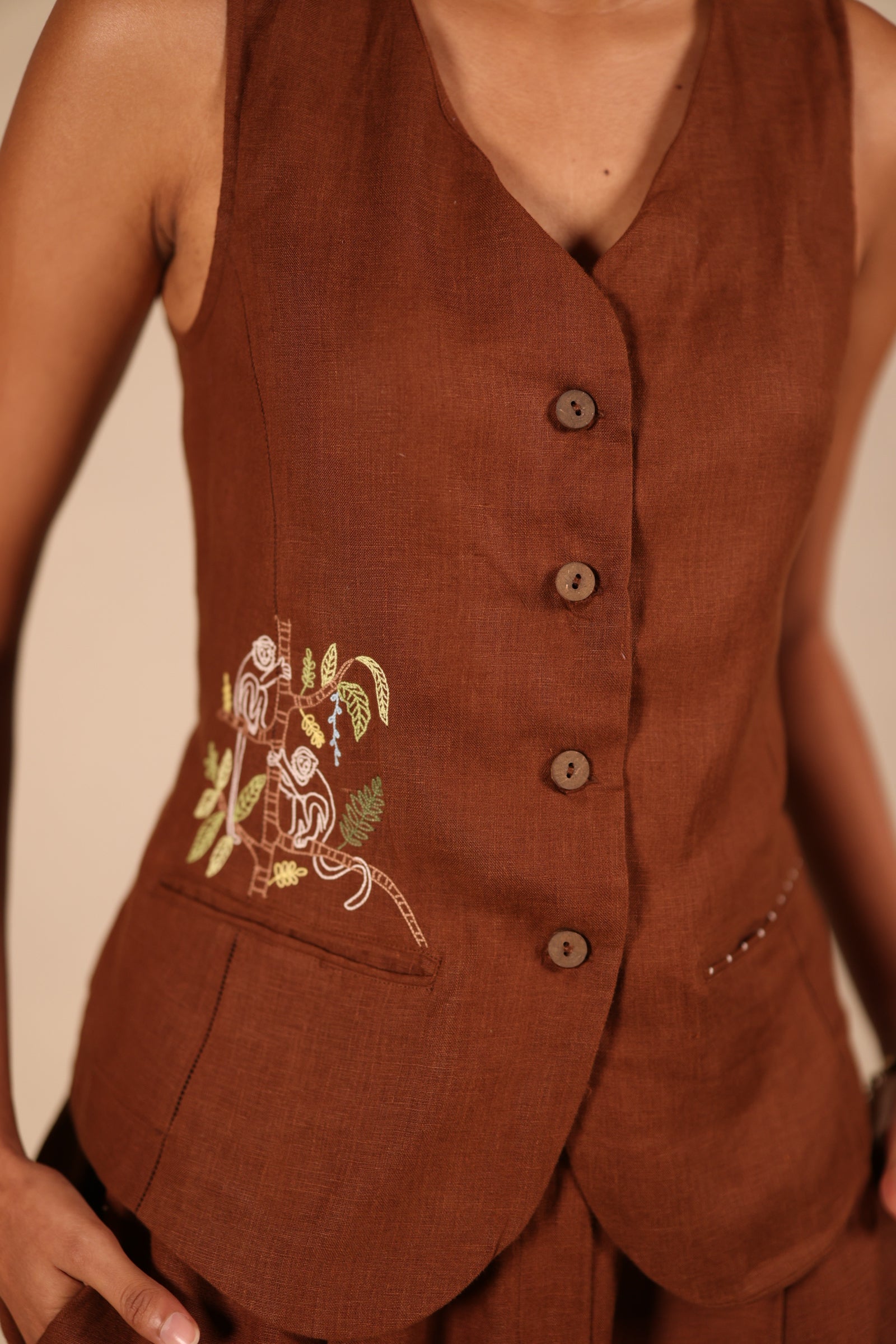 Linen Bagh Vest