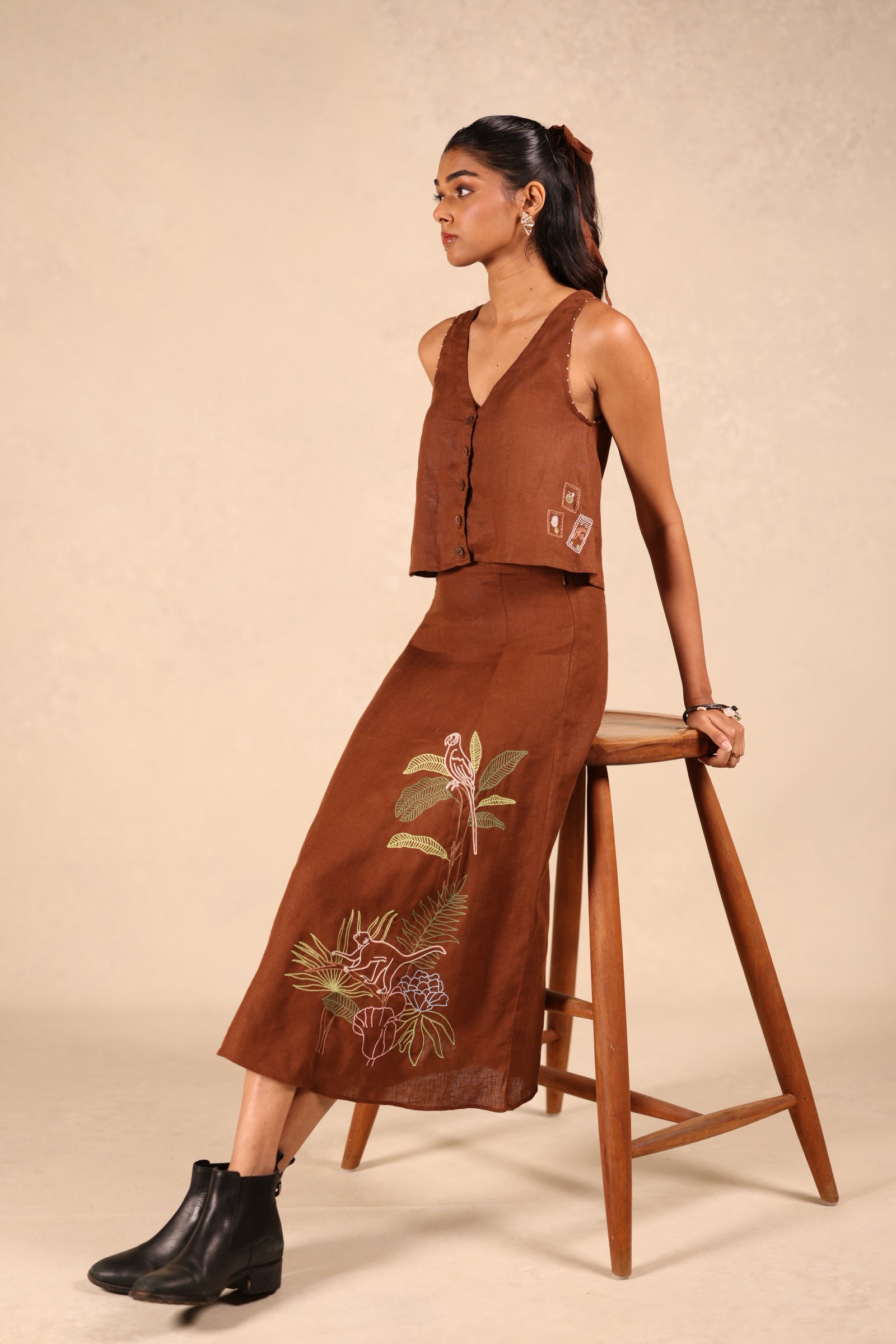 Linen skirt
