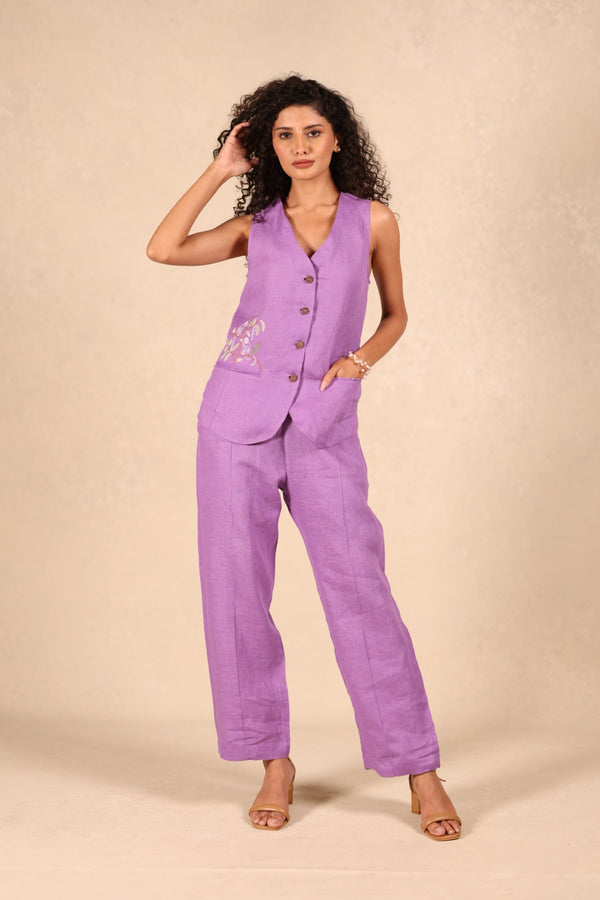 Linen Tucks Pants