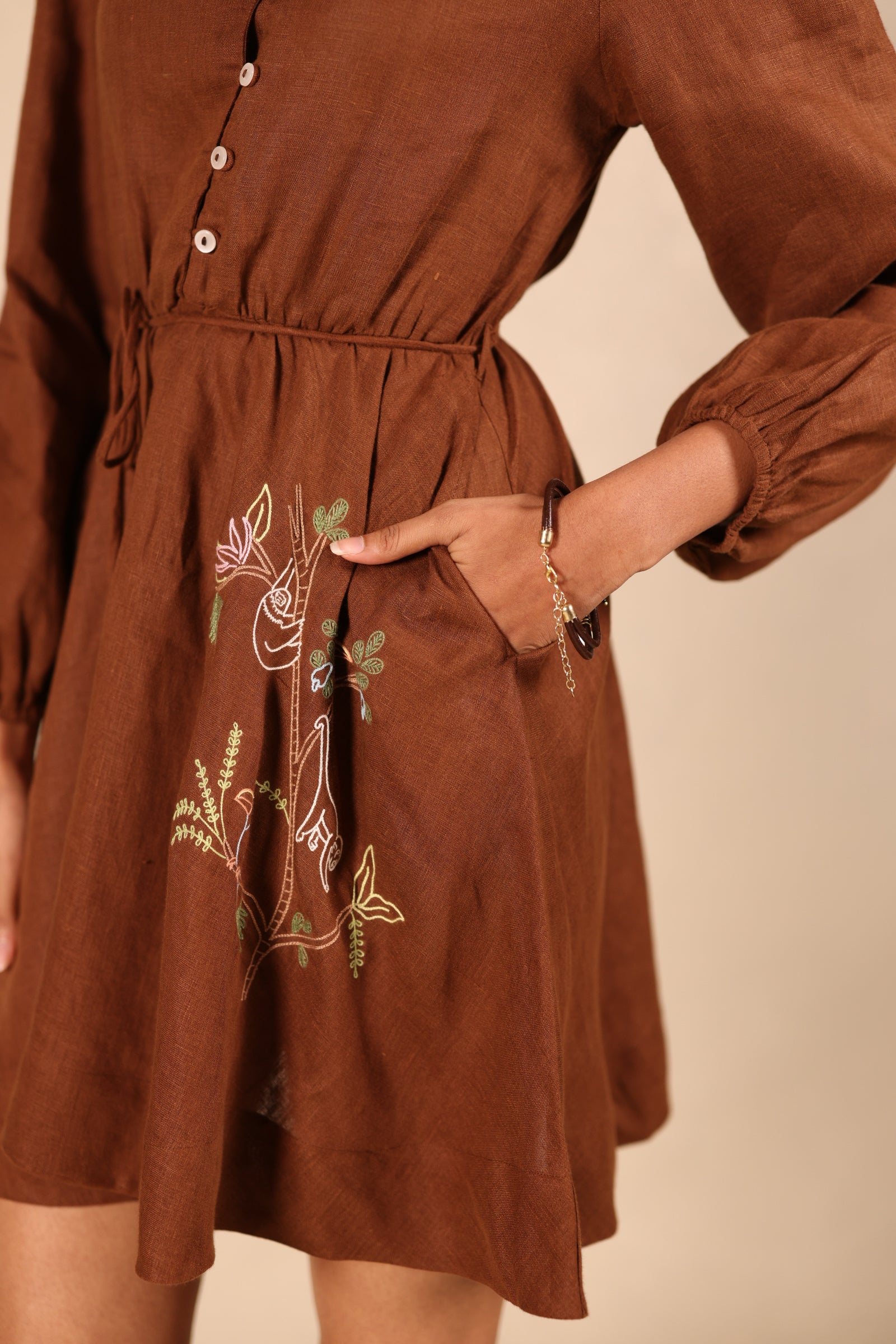 Drawstring dress