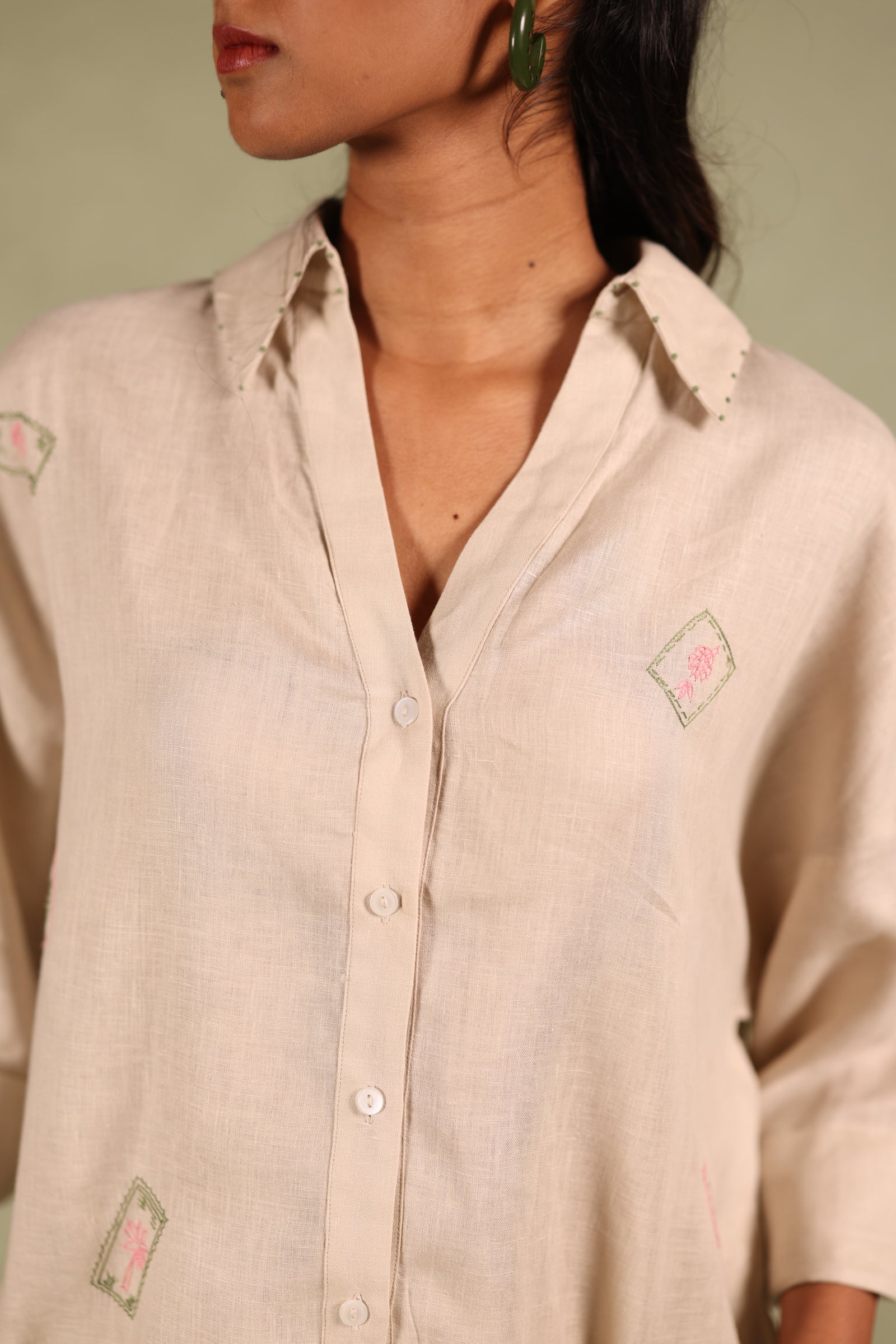 Linen Back Loop Shirt