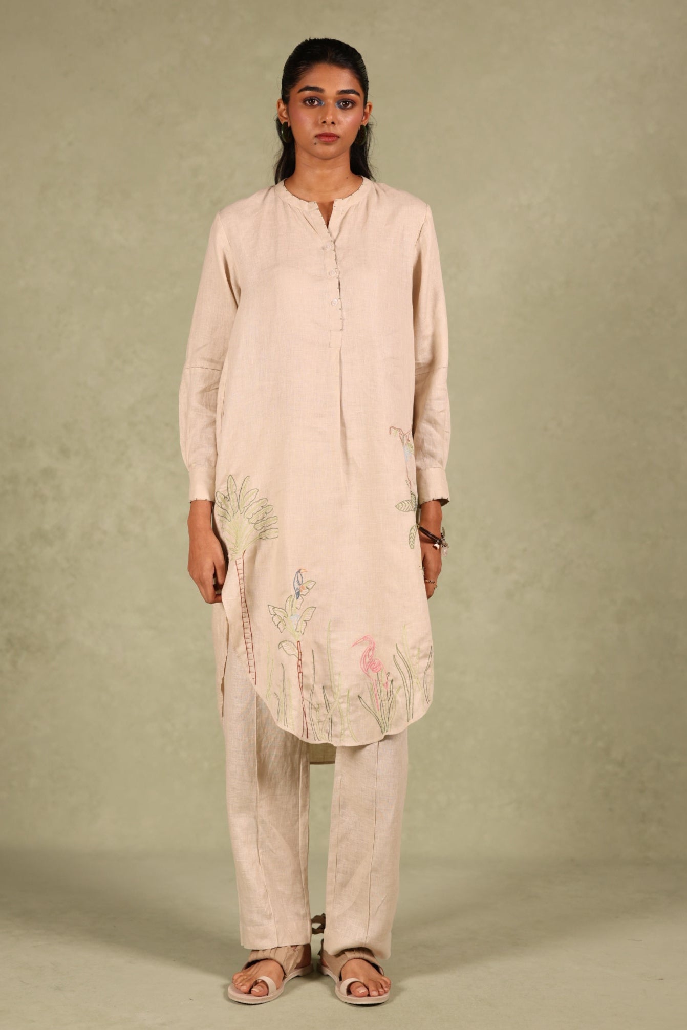 Linen Tropicool Kurta