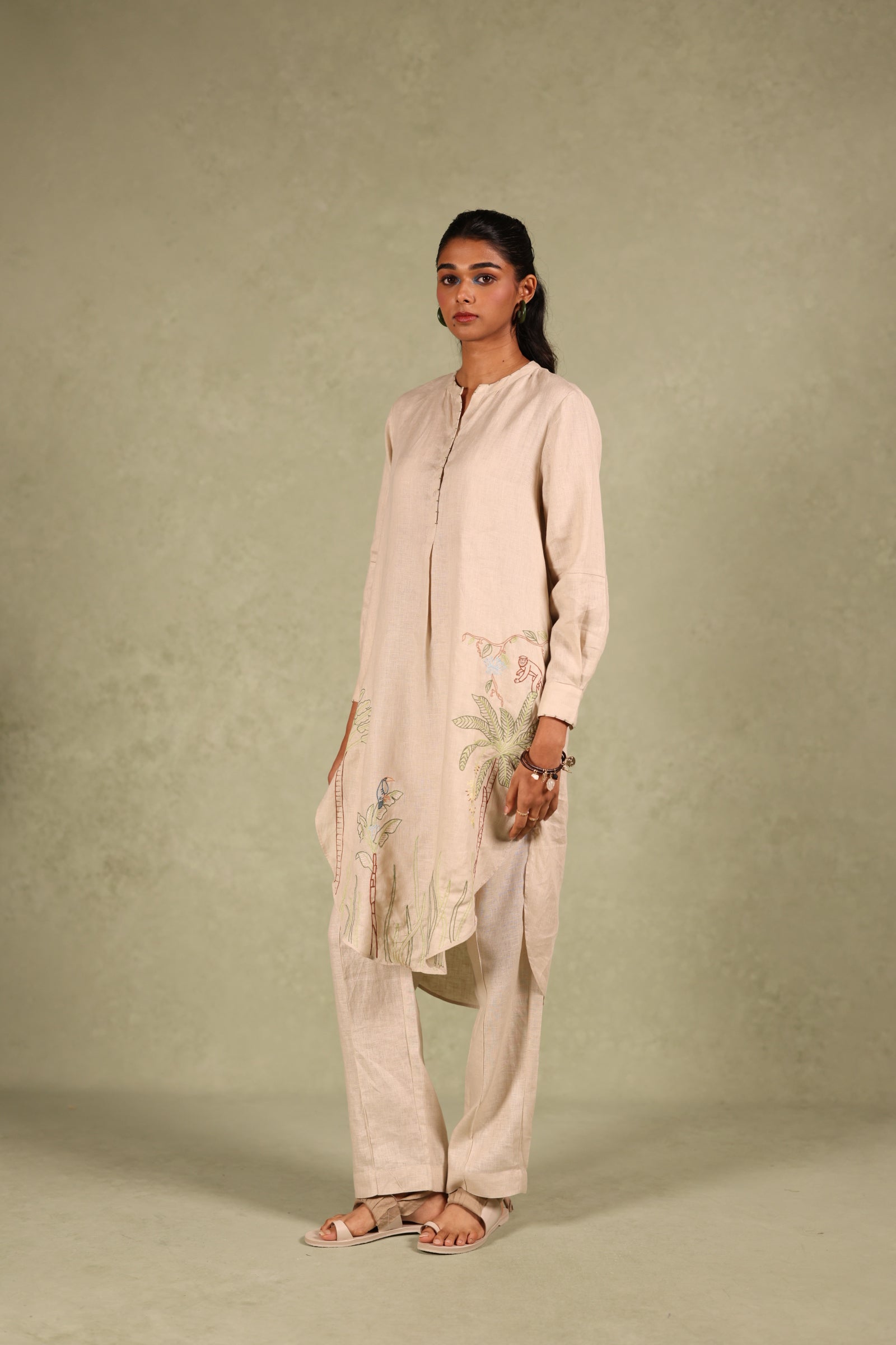 Linen Tucks Pant
