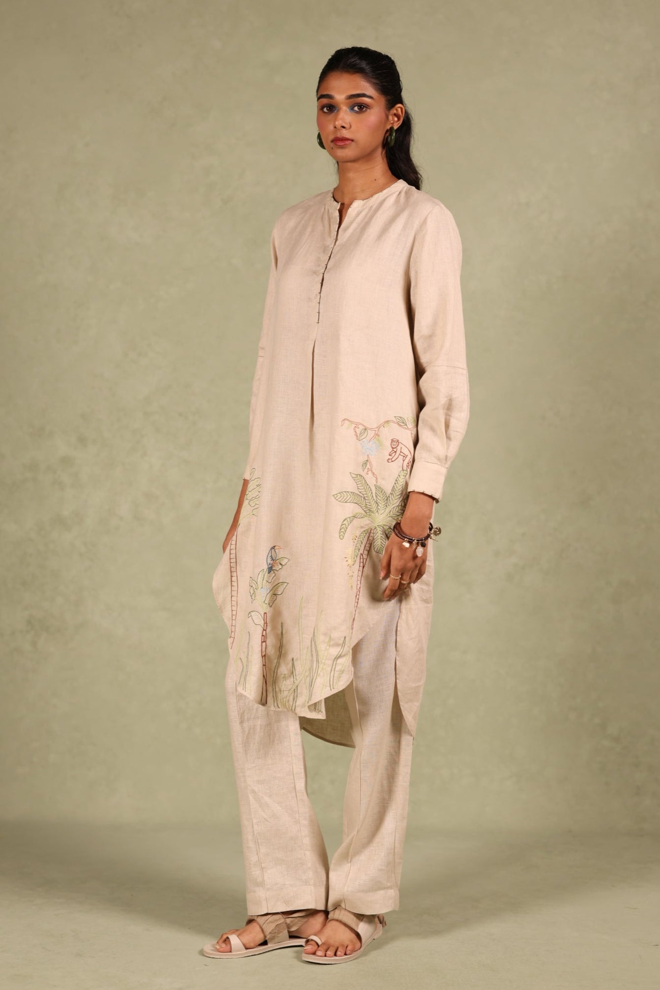 Linen Tropicool Kurta
