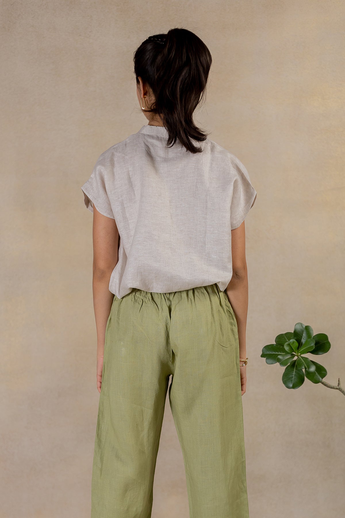 Day 14 - Linen Drawstring Shirt - Ecru