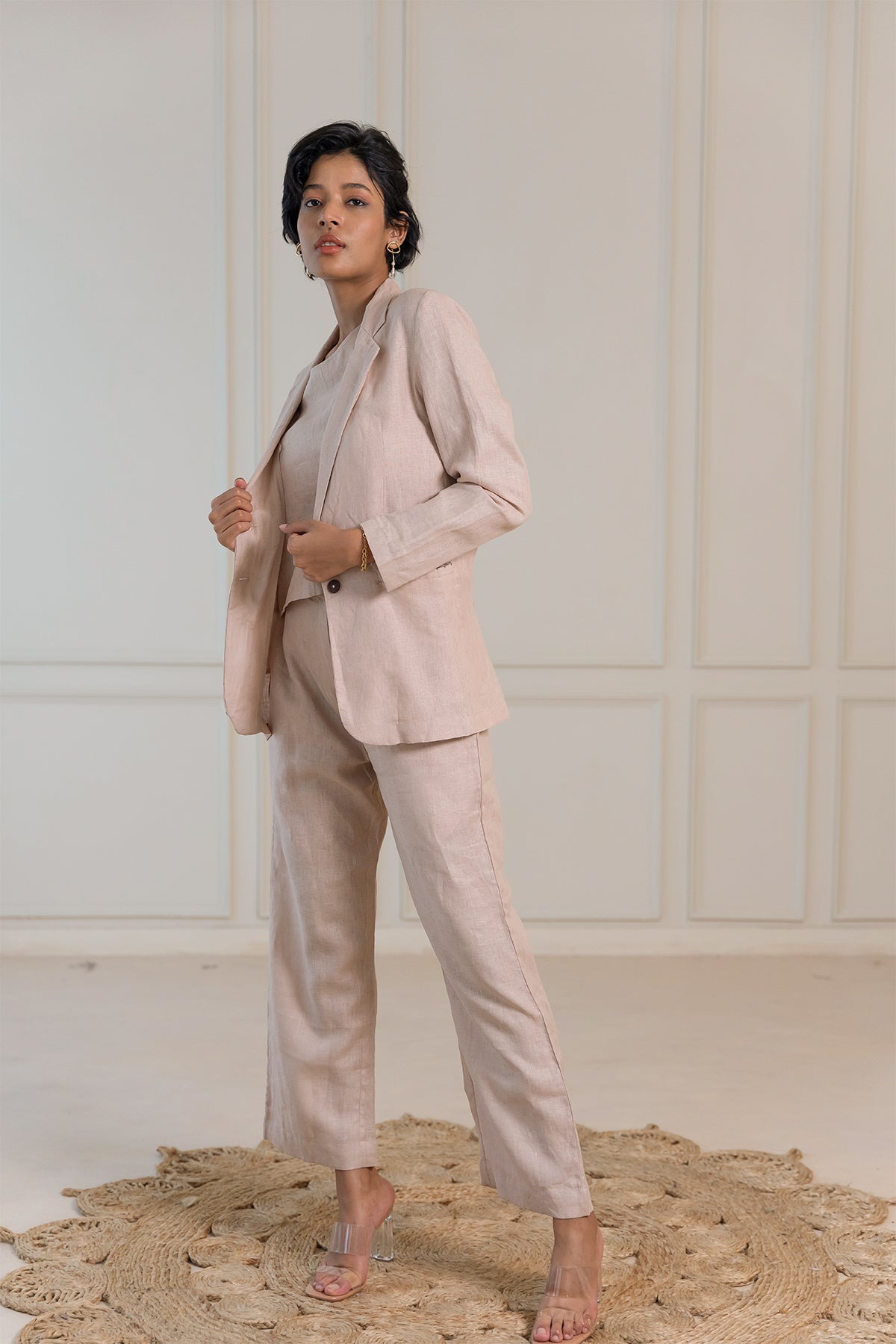 DIANE LINEN JACKET - Beige