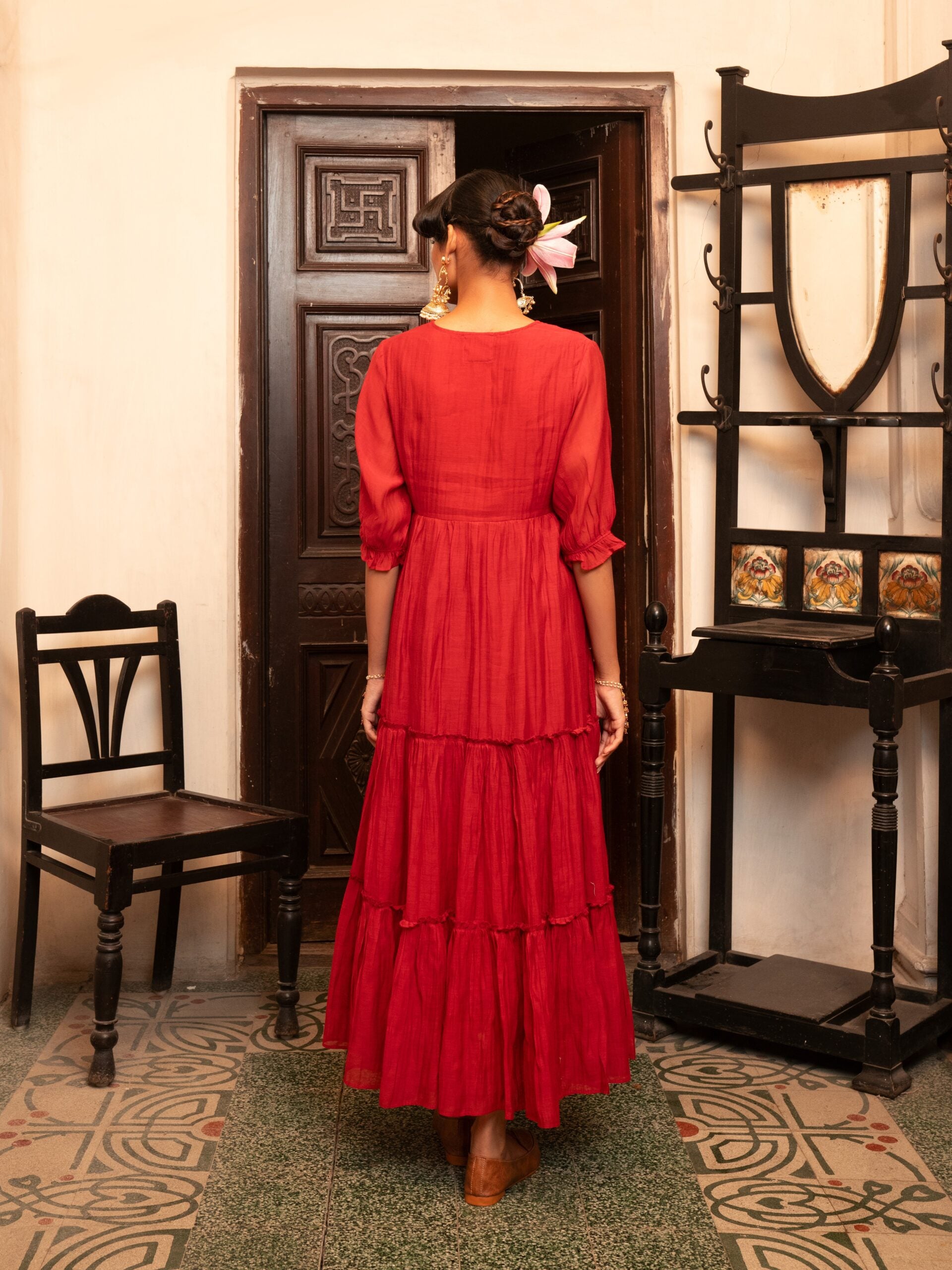 Padma Dress- Sindoori Laal