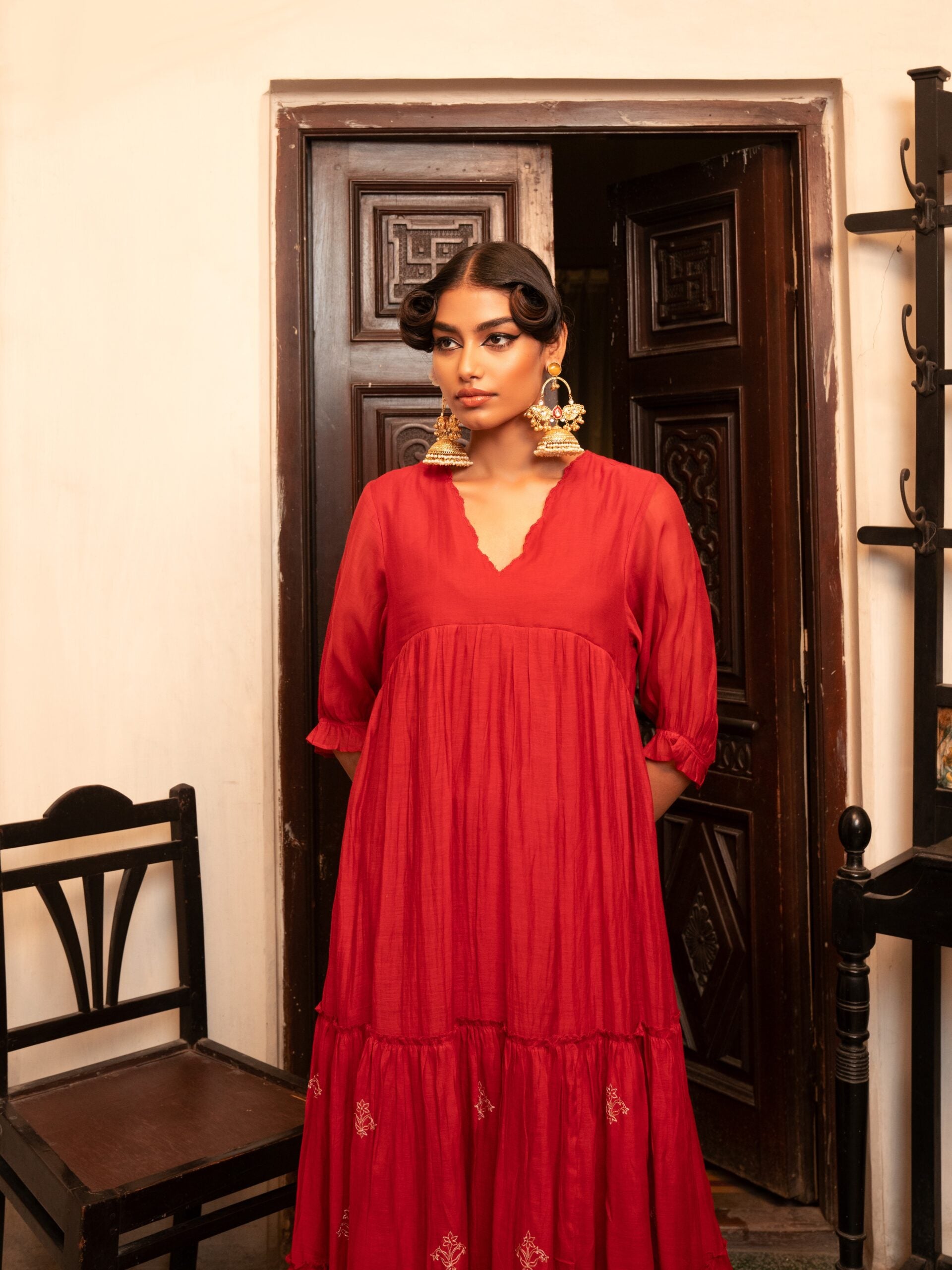 Padma Dress- Sindoori Laal