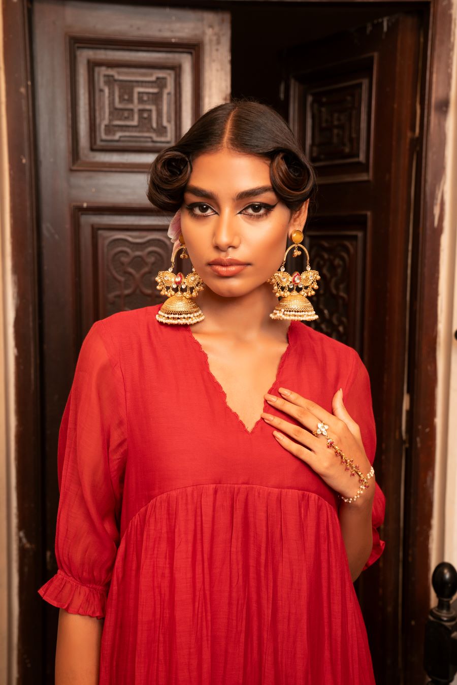 Padma Dress- Sindoori Laal
