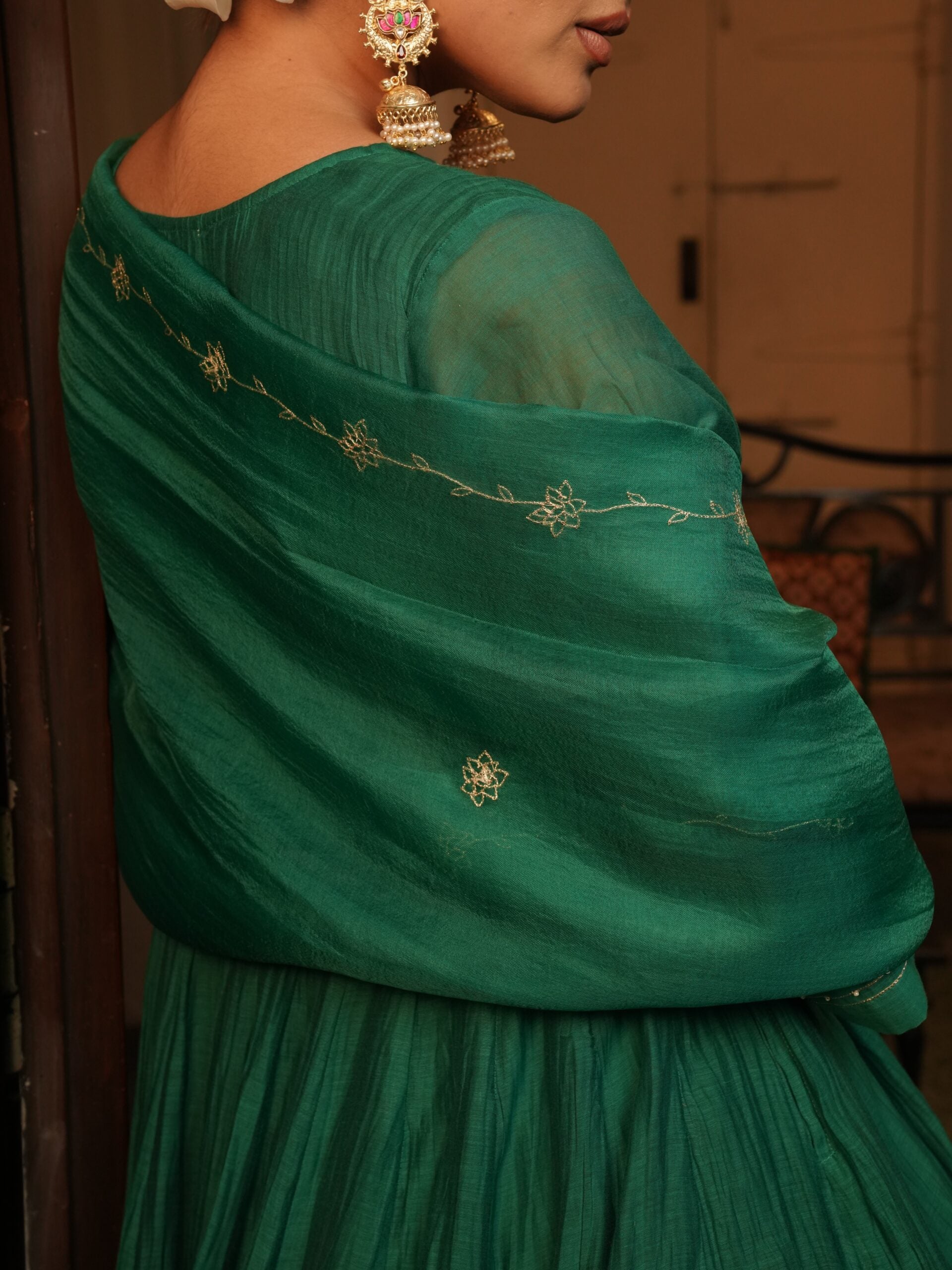 Pankaja Organza Dupatta - chatak "Hara"