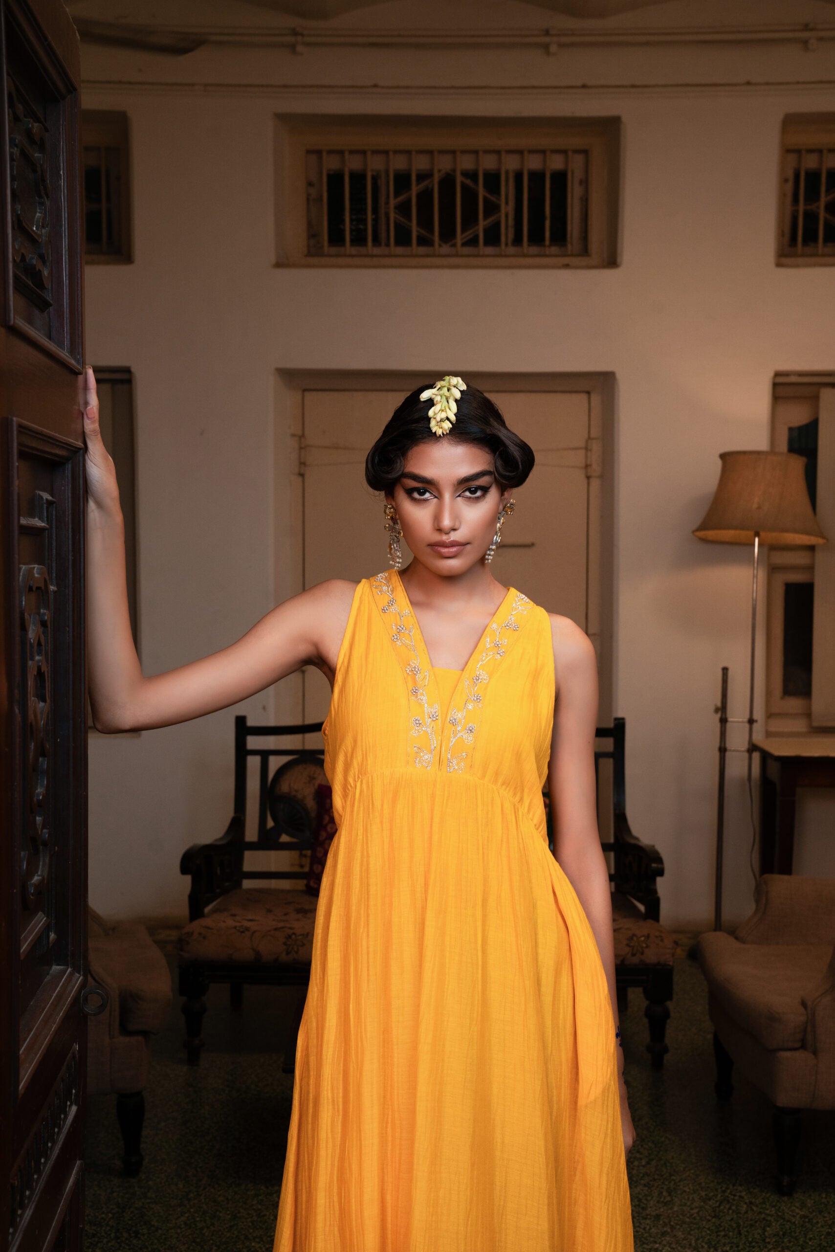 Amaltaas Dress- kesariya peela