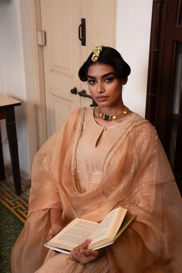 Sheesh Mahal Kurta set - swarn "beige"
