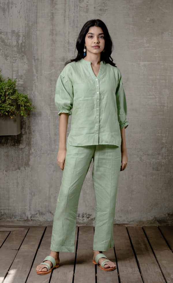 EMMA LINEN SHIRT - Pista