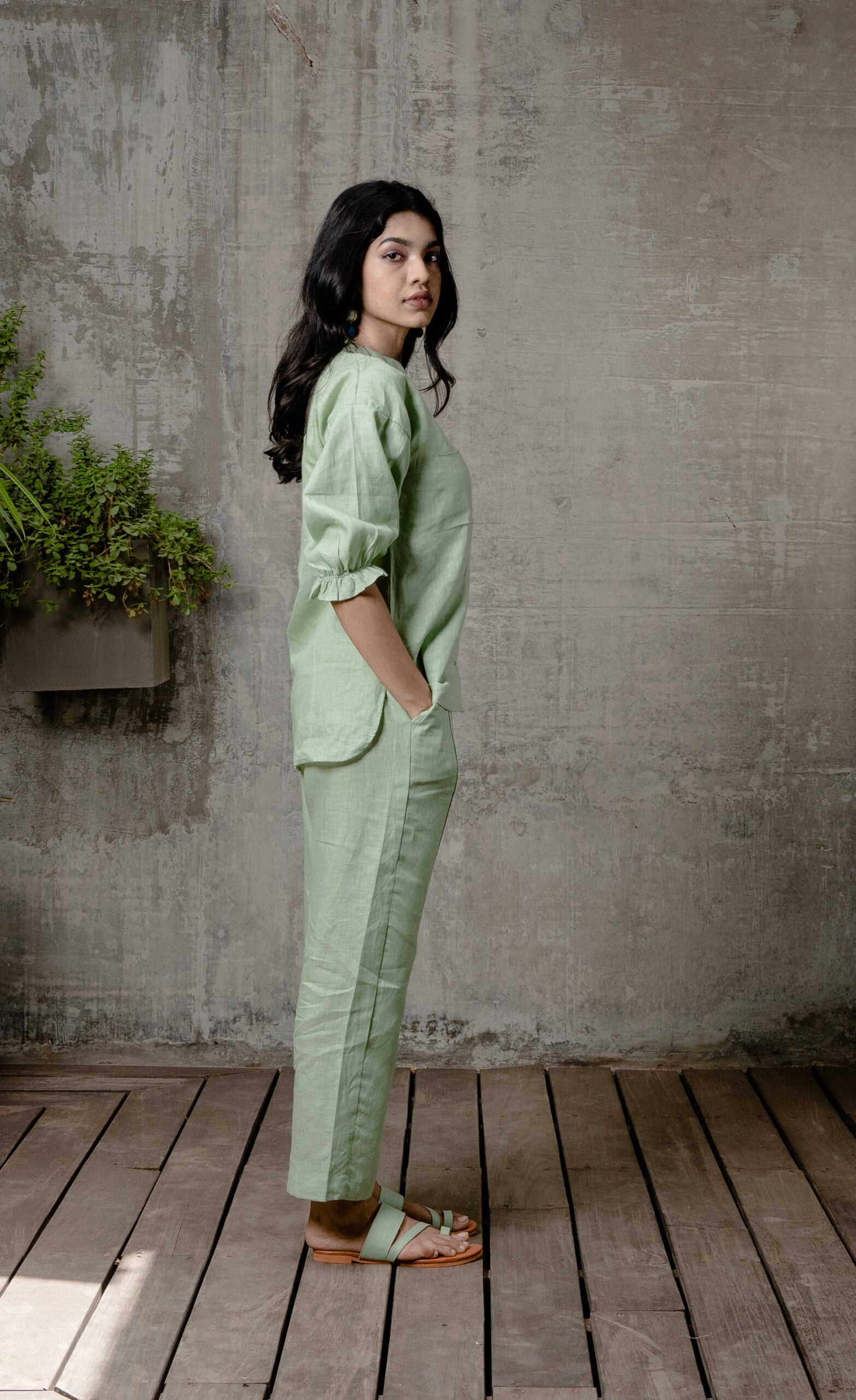 EMMA LINEN SHIRT - Pista