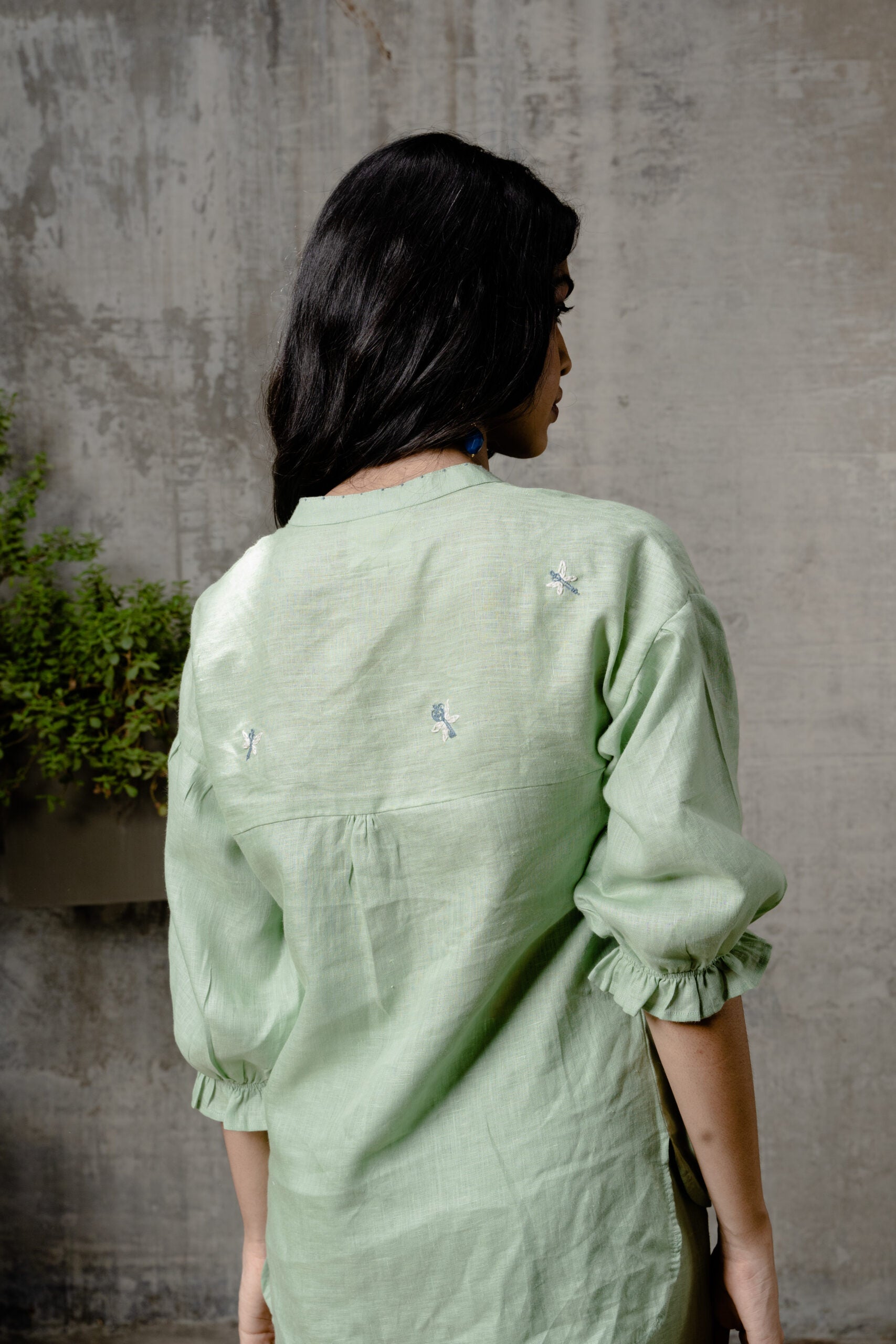 EMMA LINEN SHIRT - Pista