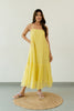 Dahlia Chanderi Slip Dress- Lemon Yellow