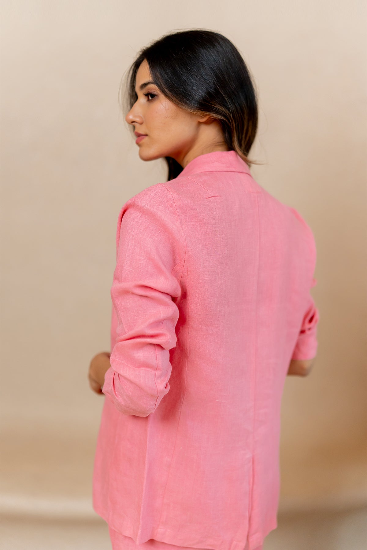 Diane-Linen-Blazer-with-Welt-Pockets-Flamingo-Pink-