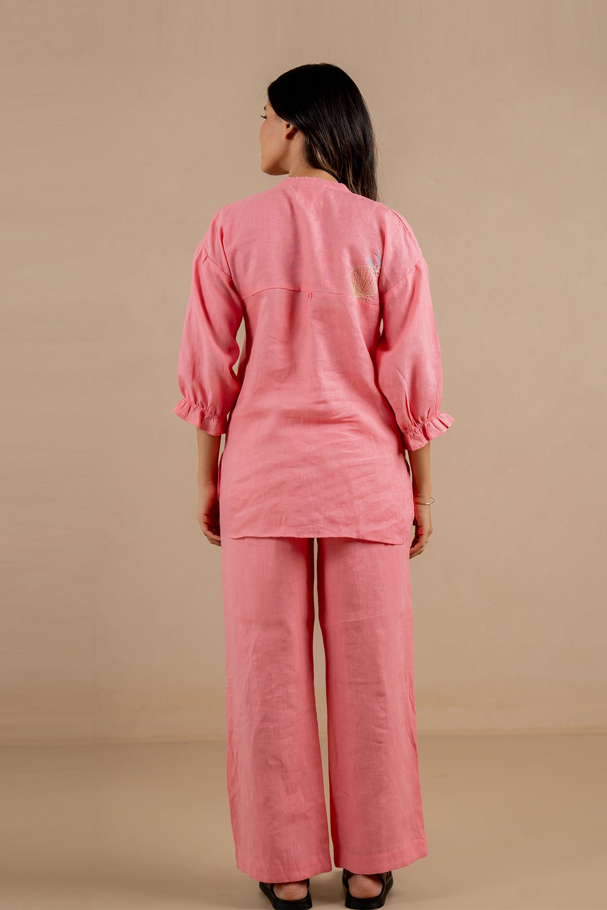 Emma-Linen-Shirt-with-Patch-Pocket-Flamingo-Pink-