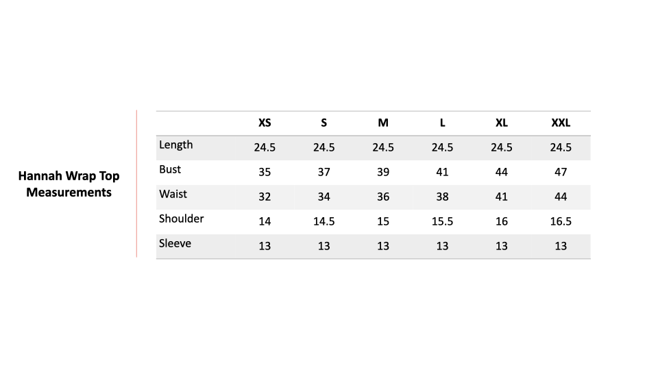 Size Chart 1
