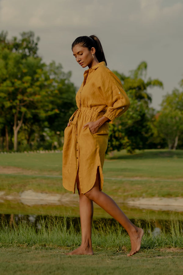 Hera Dress – Mustard
