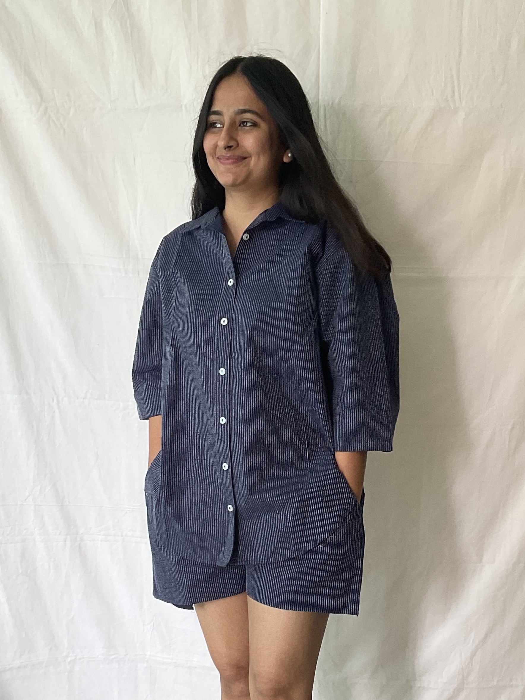 Half Sleeve Shirt- Navy Blue