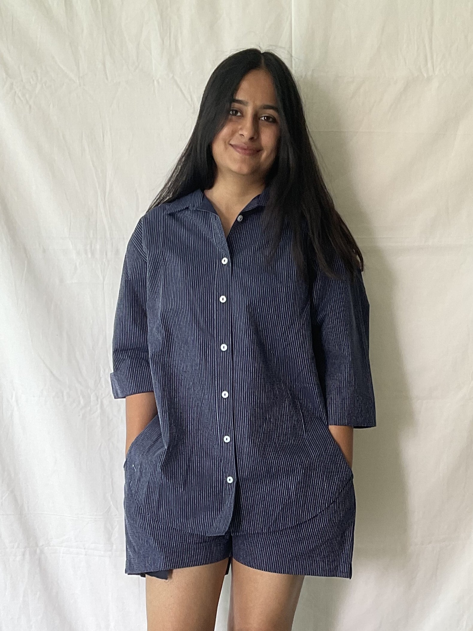 Half Sleeve Shirt- Navy Blue