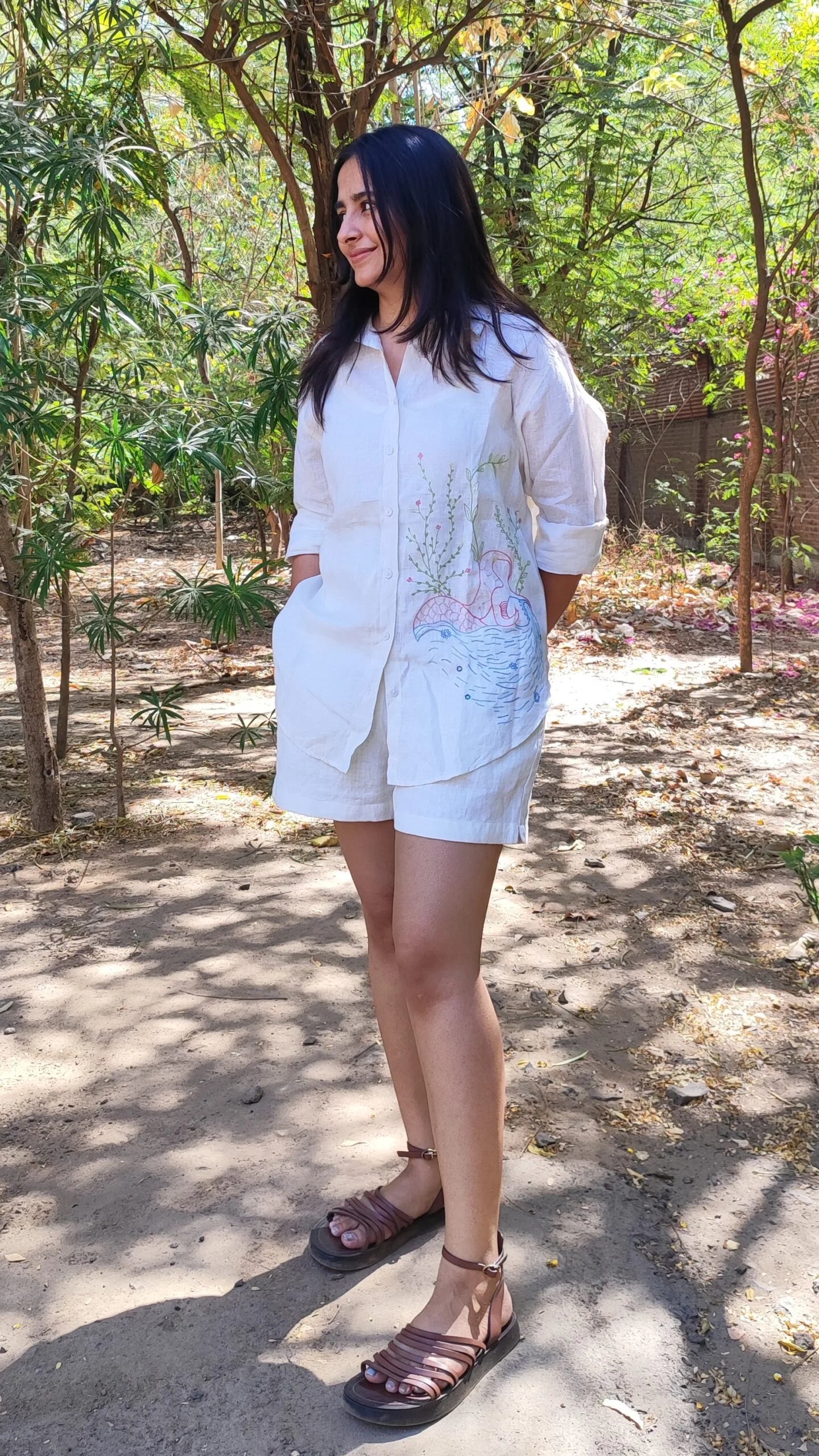 Aquarius Linen Shirt – Off white
