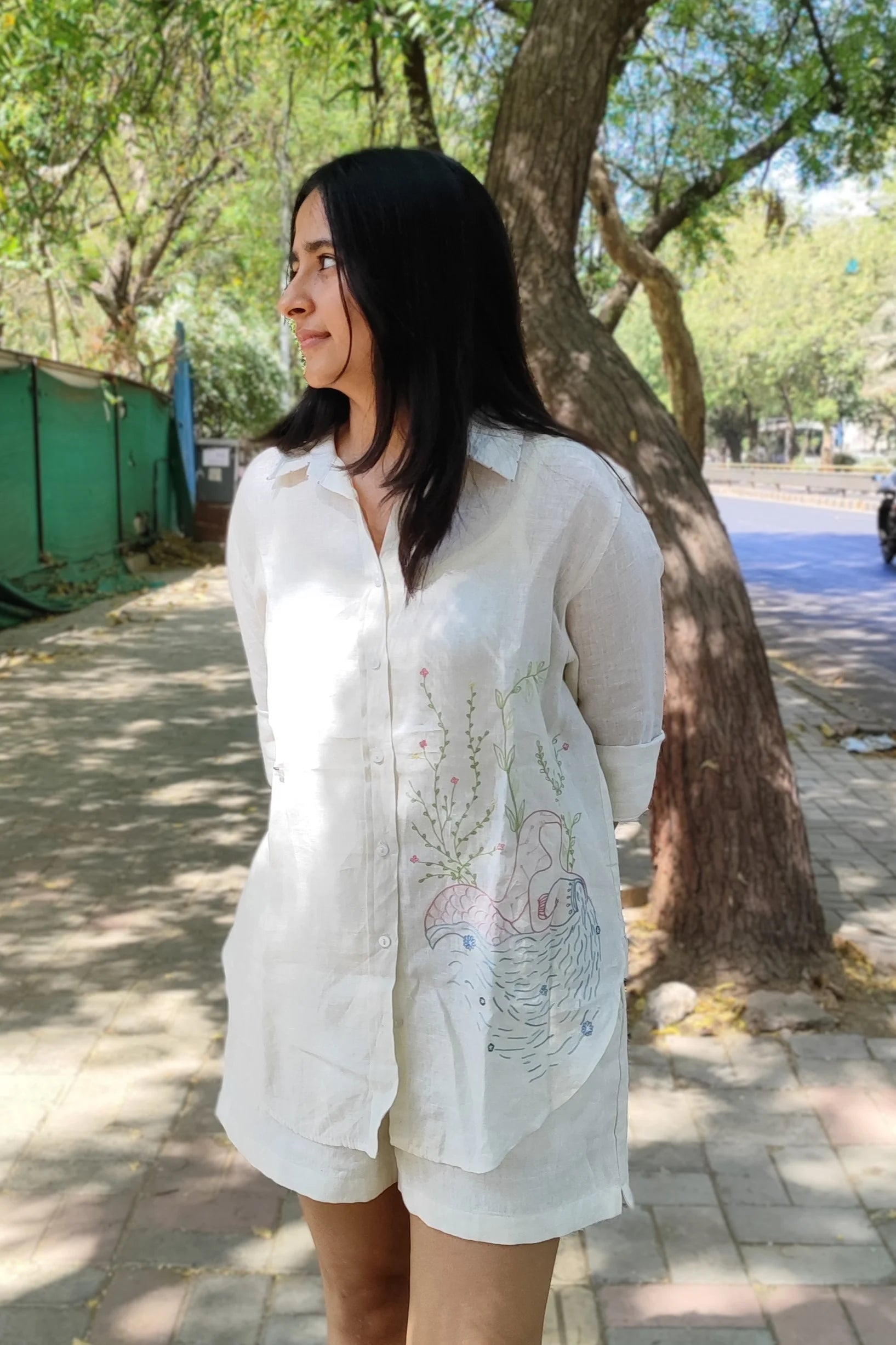 Aquarius Linen Shirt – Off white