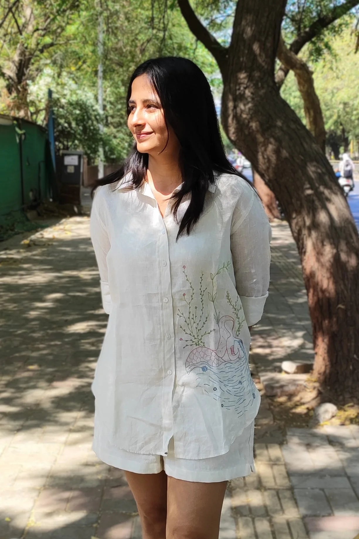 Aquarius Linen Shirt – Off white