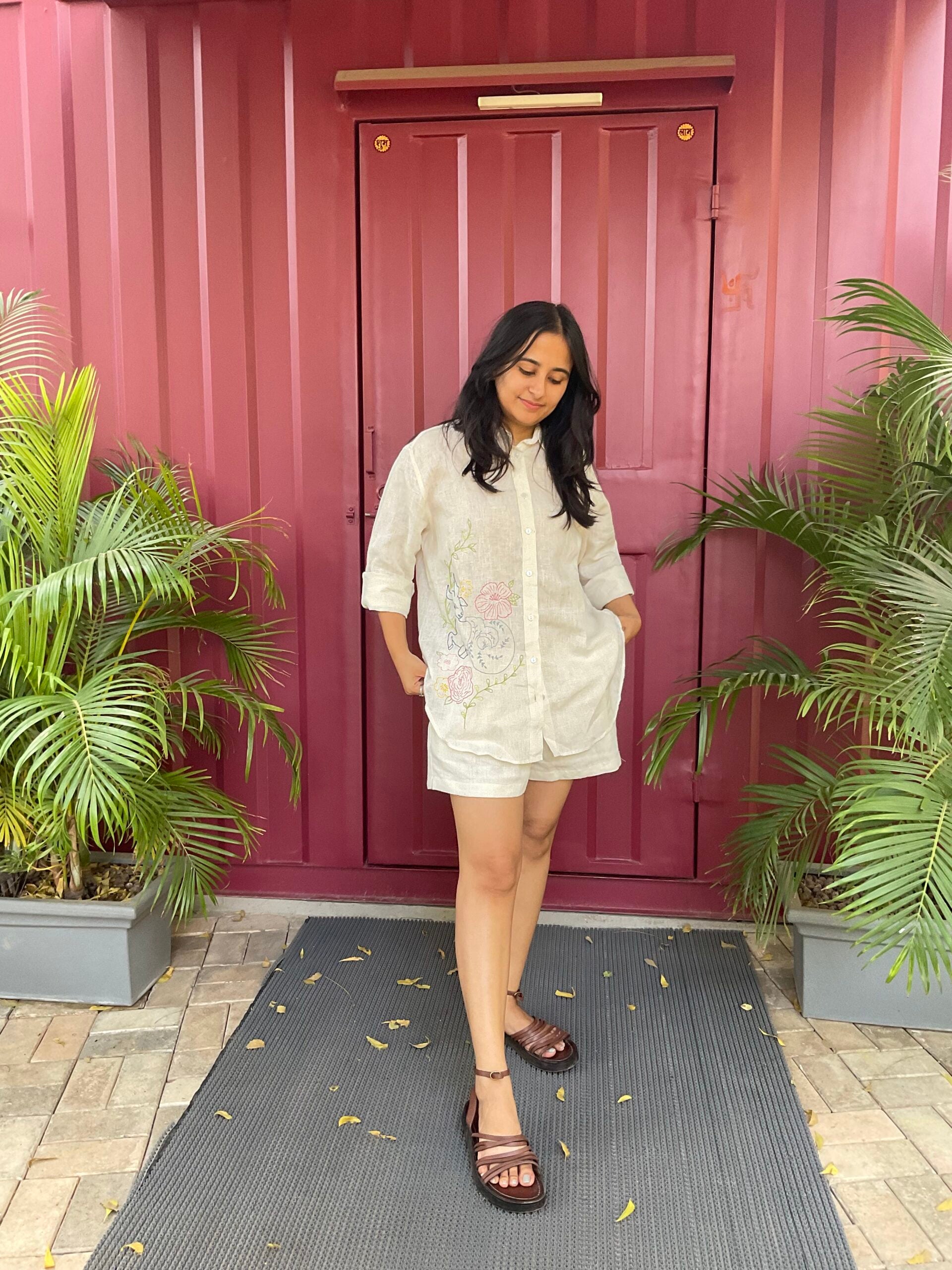 Capricorn Linen Shirt - Off white