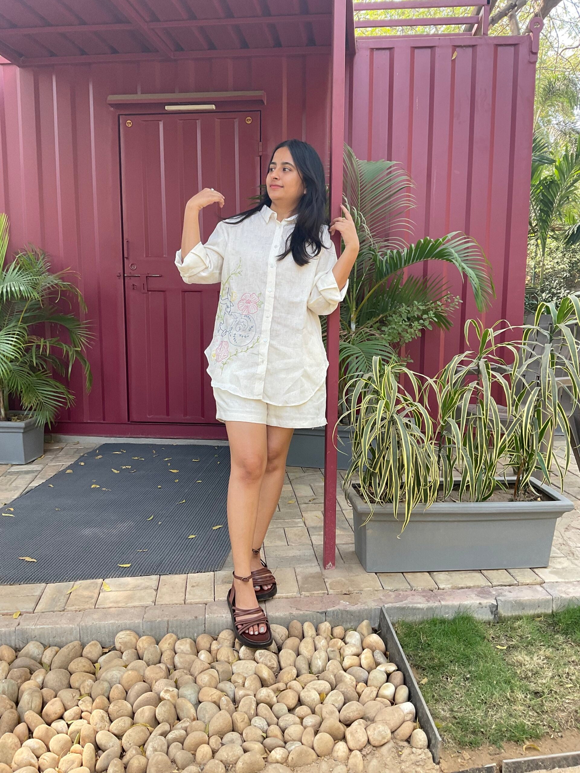 Capricorn Linen Shirt - Off white