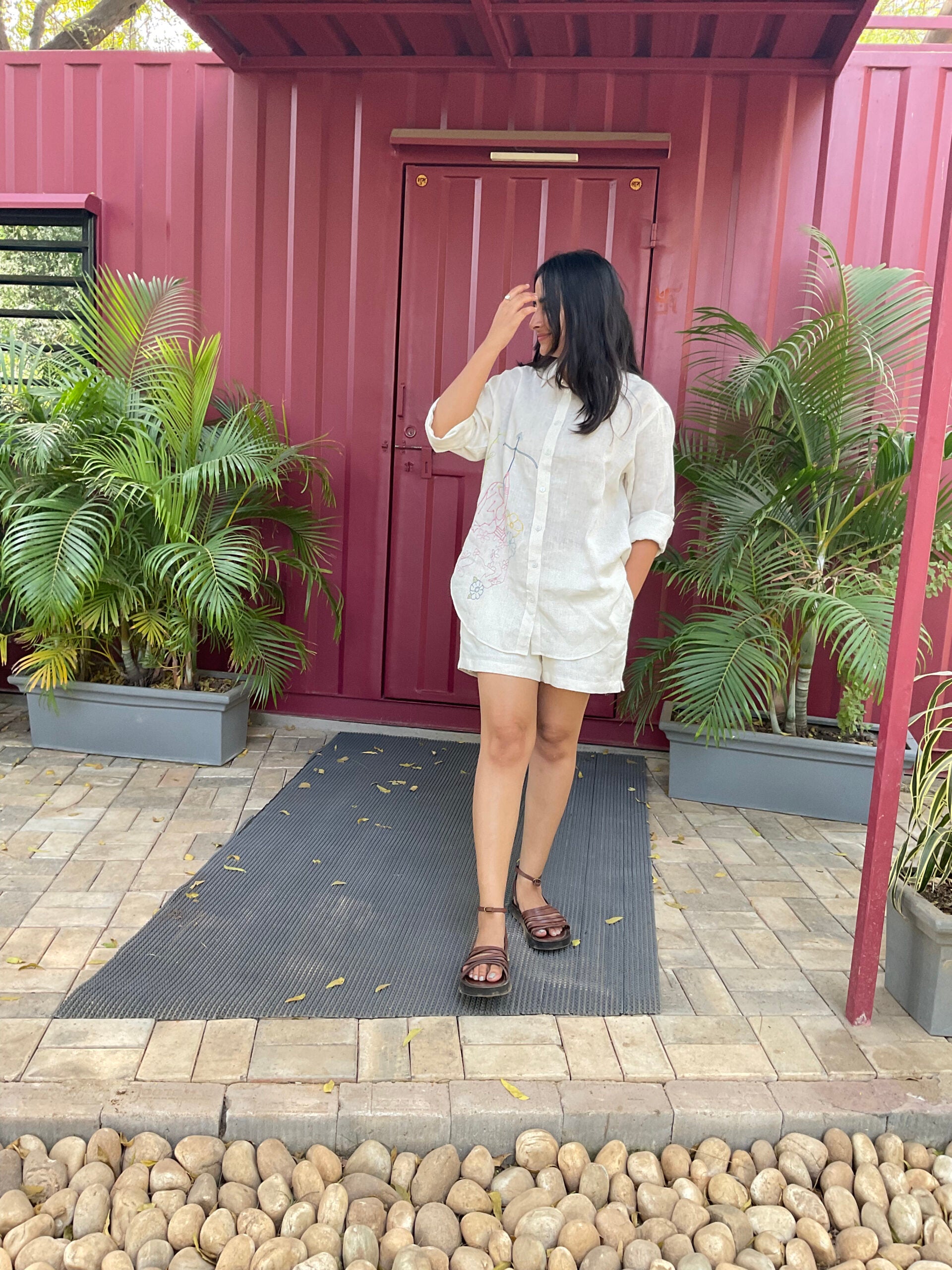 Sagittarius Linen Shirt - Off white