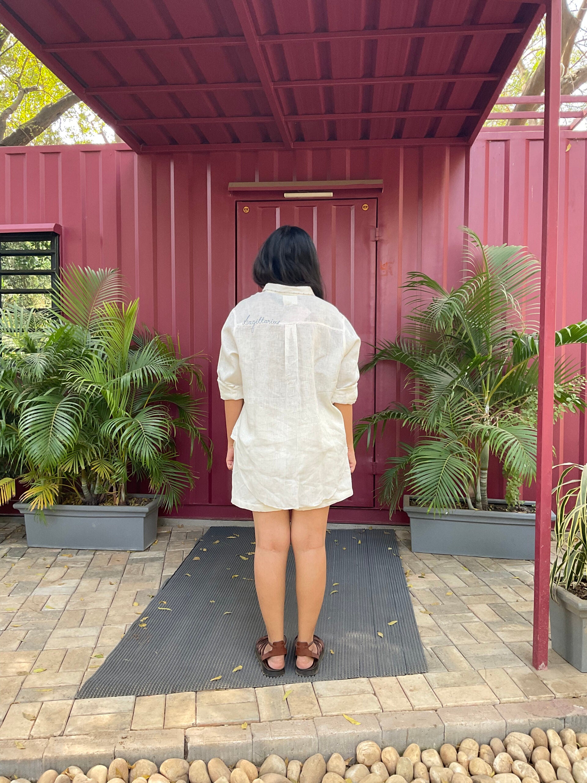 Sagittarius Linen Shirt - Off white