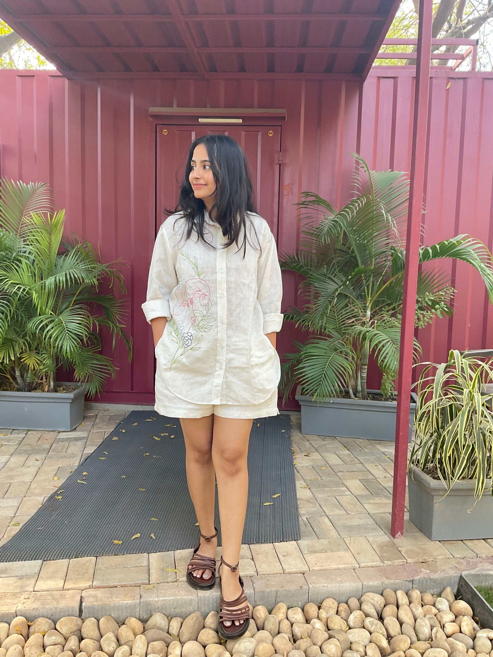 Aries Linen Shirt - Off white