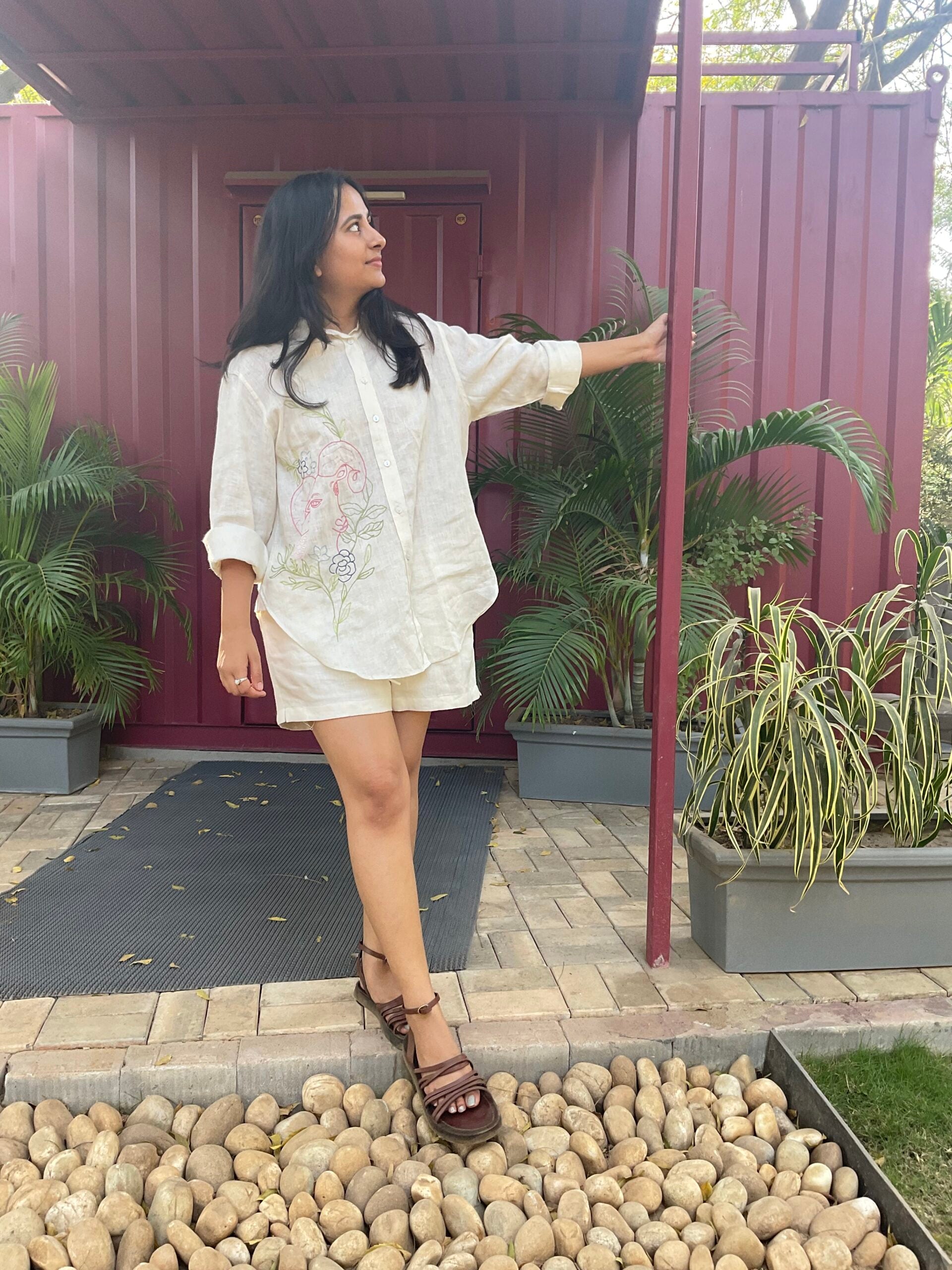 Aries Linen Shirt - Off white