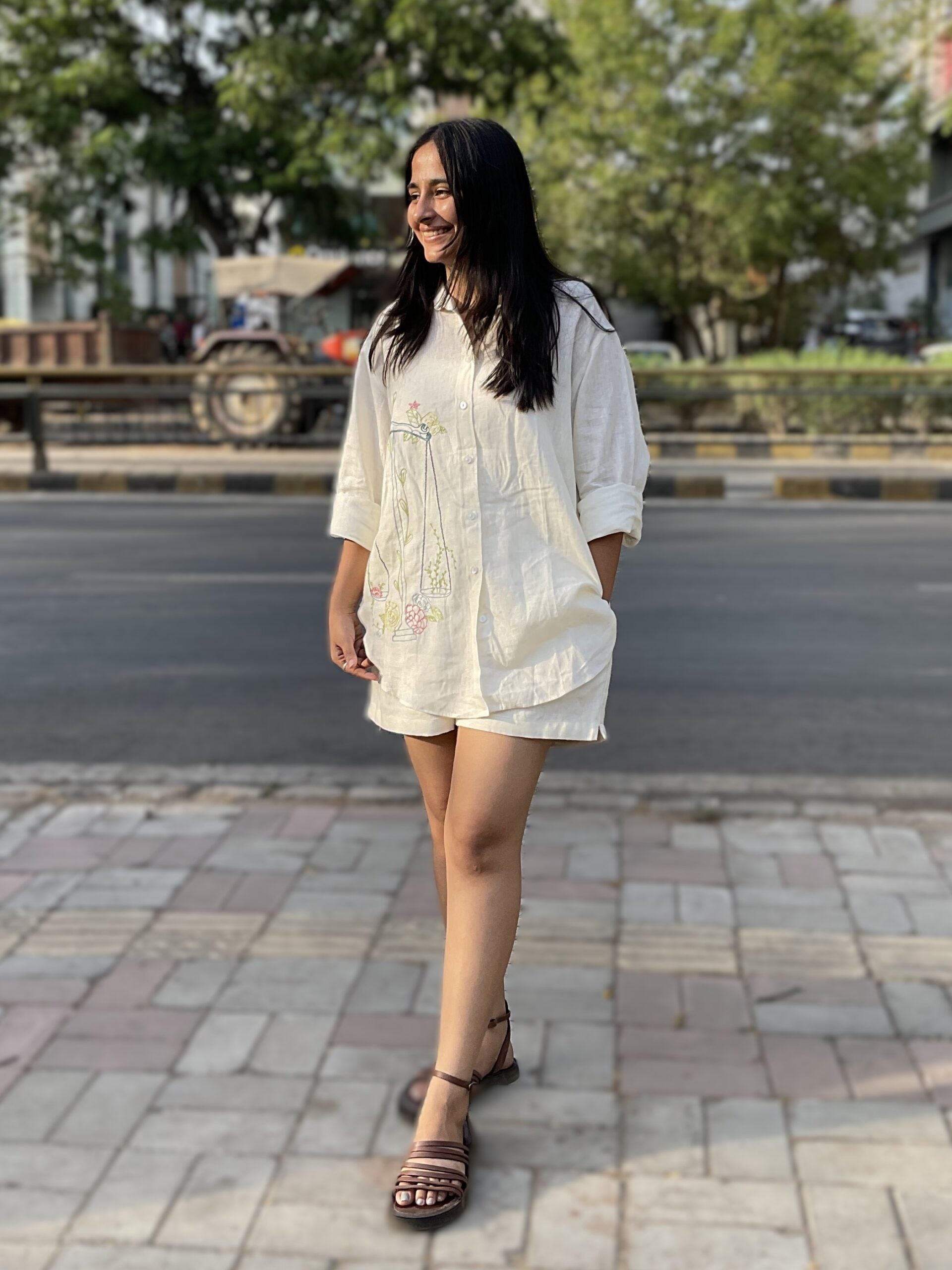 Libra Linen Shirt - Off white