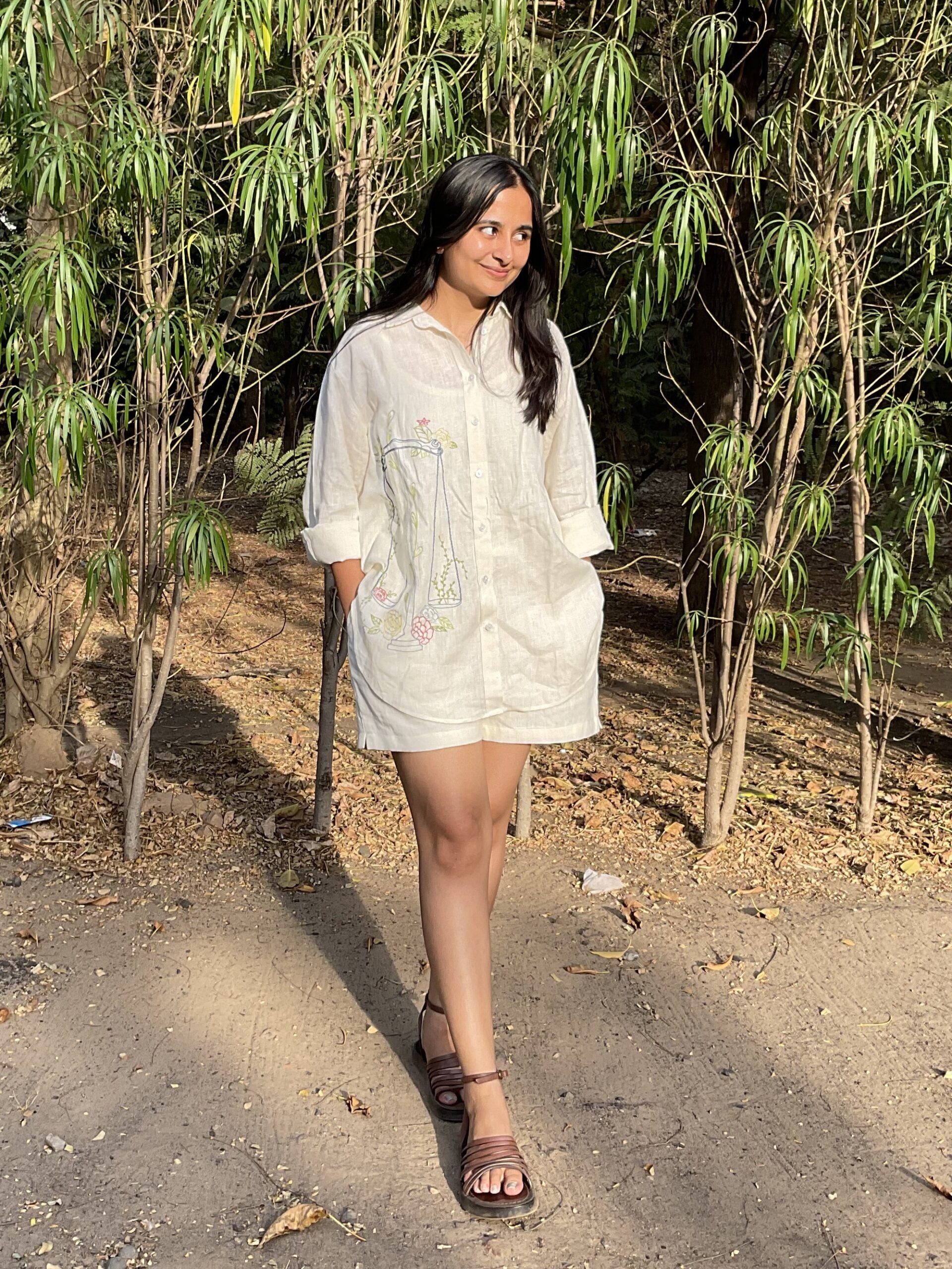 Libra Linen Shirt - Off white