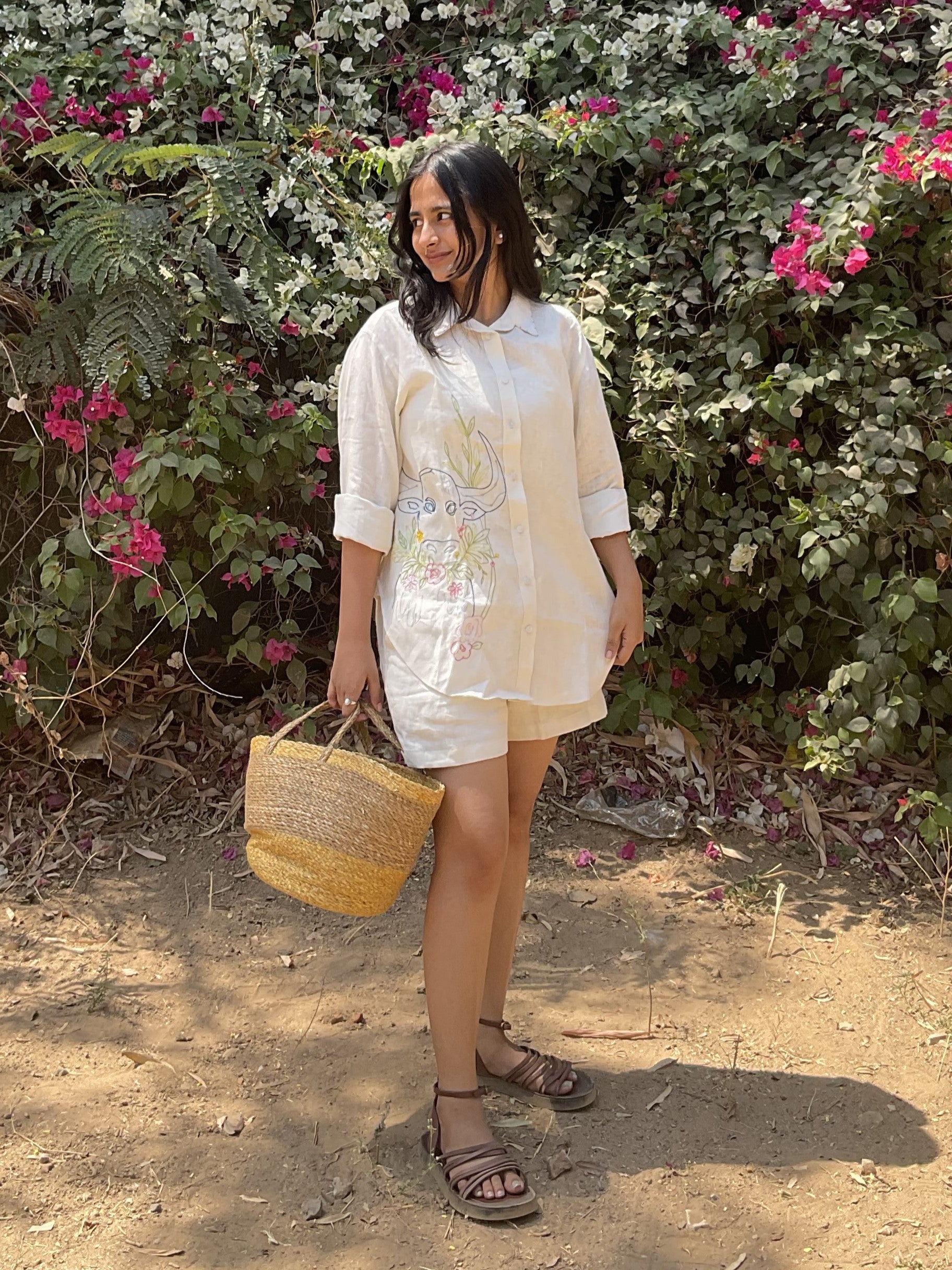 Taurus Linen Shirt - Off white