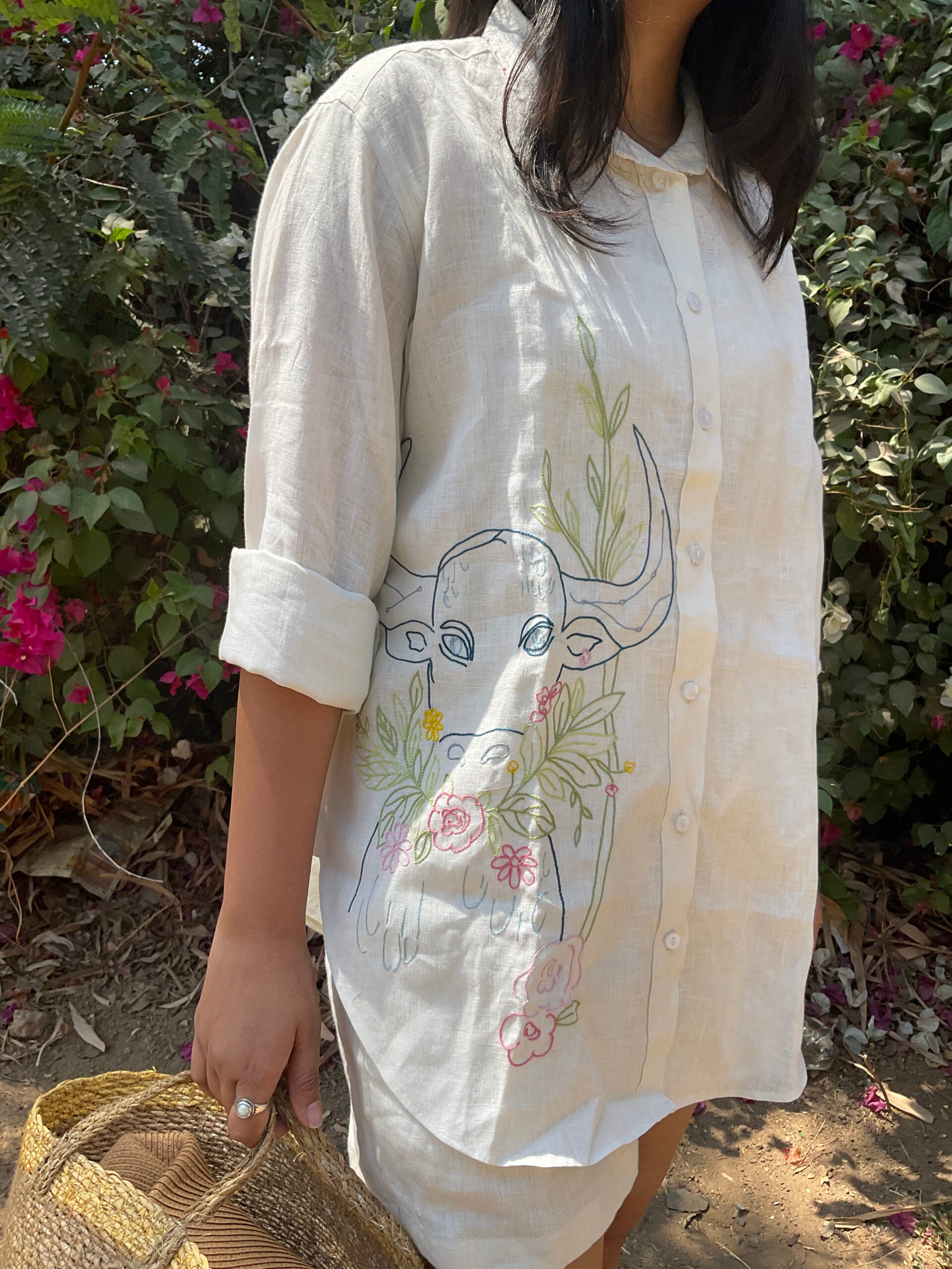 Taurus Linen Shirt - Off white