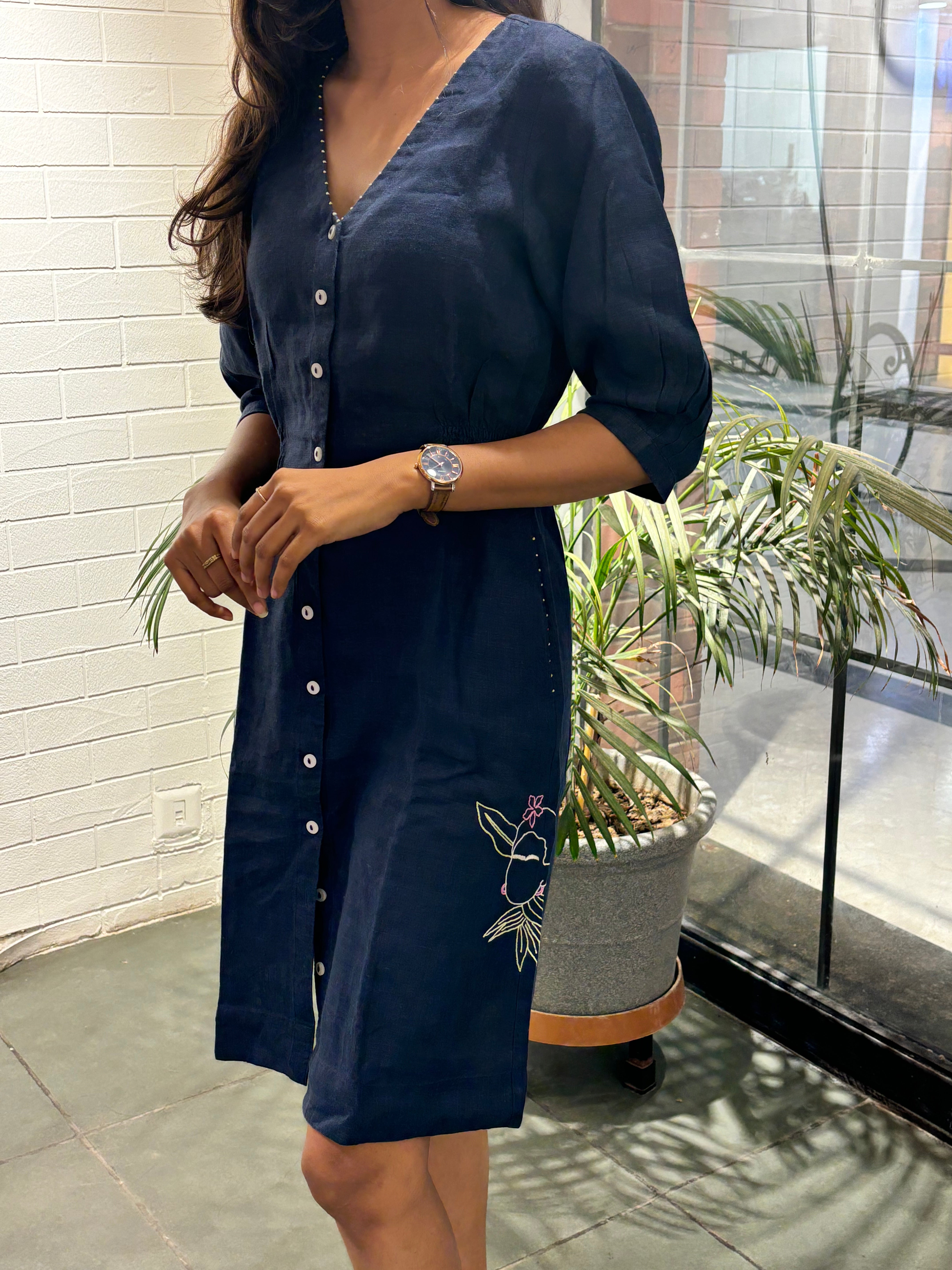 Linen Manjari Dress
