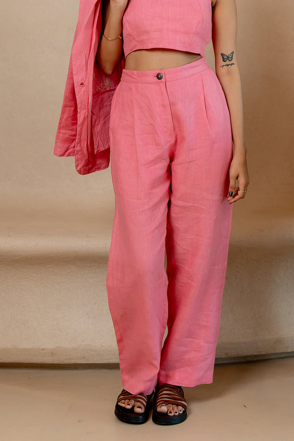 Ivan-Linen-Zipper-Pants-Flamingo-Pink-