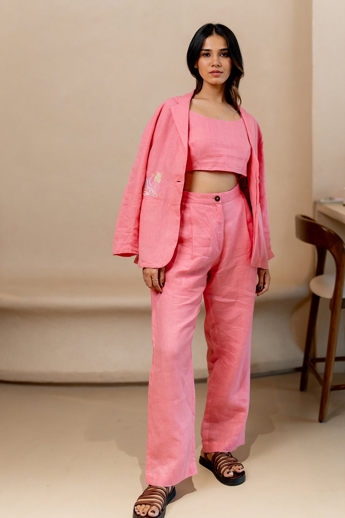 Ivan-Linen-Zipper-Pants-Flamingo-Pink-